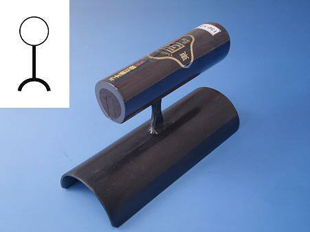 樂天商城 - ヒマサ　カクマン左官［0202526］中首　内丸ラオ面引鏝【本焼】長さ120mm×径60mm（黒柄）【受注生産品】
