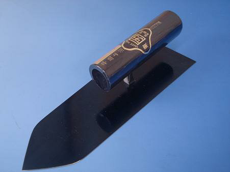 ヒマサ　カクマン左官［0203012］上浦鏝【半焼】　330mm（黒柄）【受注生産品】