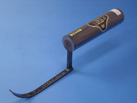 ヒマサ　カクマン左官［0203638］溝内目地鏝【本焼】（大ソリ）　120mmx15.0mm（黒柄）【受注生産品】