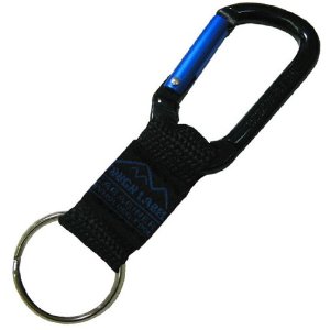 ストラップ付きカラビナ 黒×青 MC-94 ネコポスのため日時指定不可【沖縄・離島でも頑張って送料無料！】