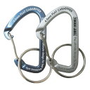 【VEX-114】タフレーベル カラビナ フラット4.5mm紺&銀 2個セット 【ネコポス配送】【沖縄・離島でも頑張って送料無料!】