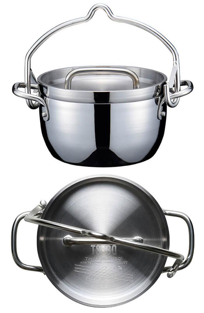【頑張って送料無料!】TSBBQ ライトステンレス ダッチオーブン 6インチ ミラー仕上げ(TSBBQ-011)【燕三条製|村の鍛冶屋】炭火・ガス火・IH100V、200Vとオール熱源対応通販格安セール情報 楽天 通販