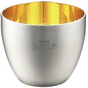 【頑張って送料無料!】SUSCUP さくらぐい呑み|18-8 ステンレス二重構造 内面24金メッキ(SKR-004)【燕市製|株式会社O・S】