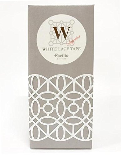 Pavilio(パビリオ) レーステープホワイト ジェム N 47mm WH47-02-GE幅47mm×長さ5m