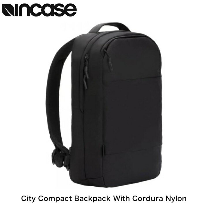 Incase リュック メンズ City Compact Backpack With Cordura Nylon インケース シティ コンパクト バックパック リュック コーデュラナイロン INBP100652-BLK