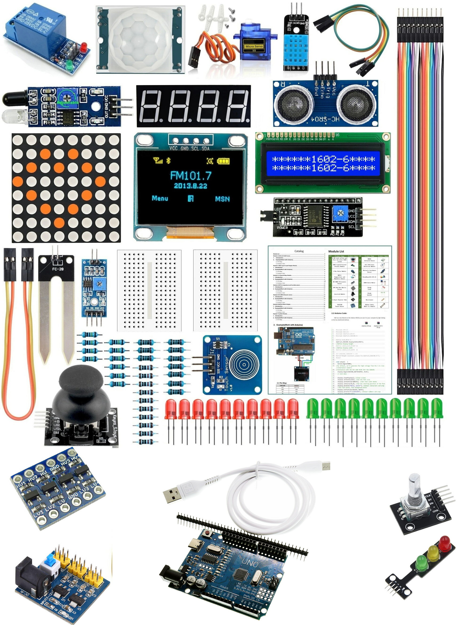 Arduino 用UNOボード USB Type-C Arduino 入門セット モジュールキット 電子工作 電子部品 実験キットセット スターターキット Arduino UNO MEGA32R3