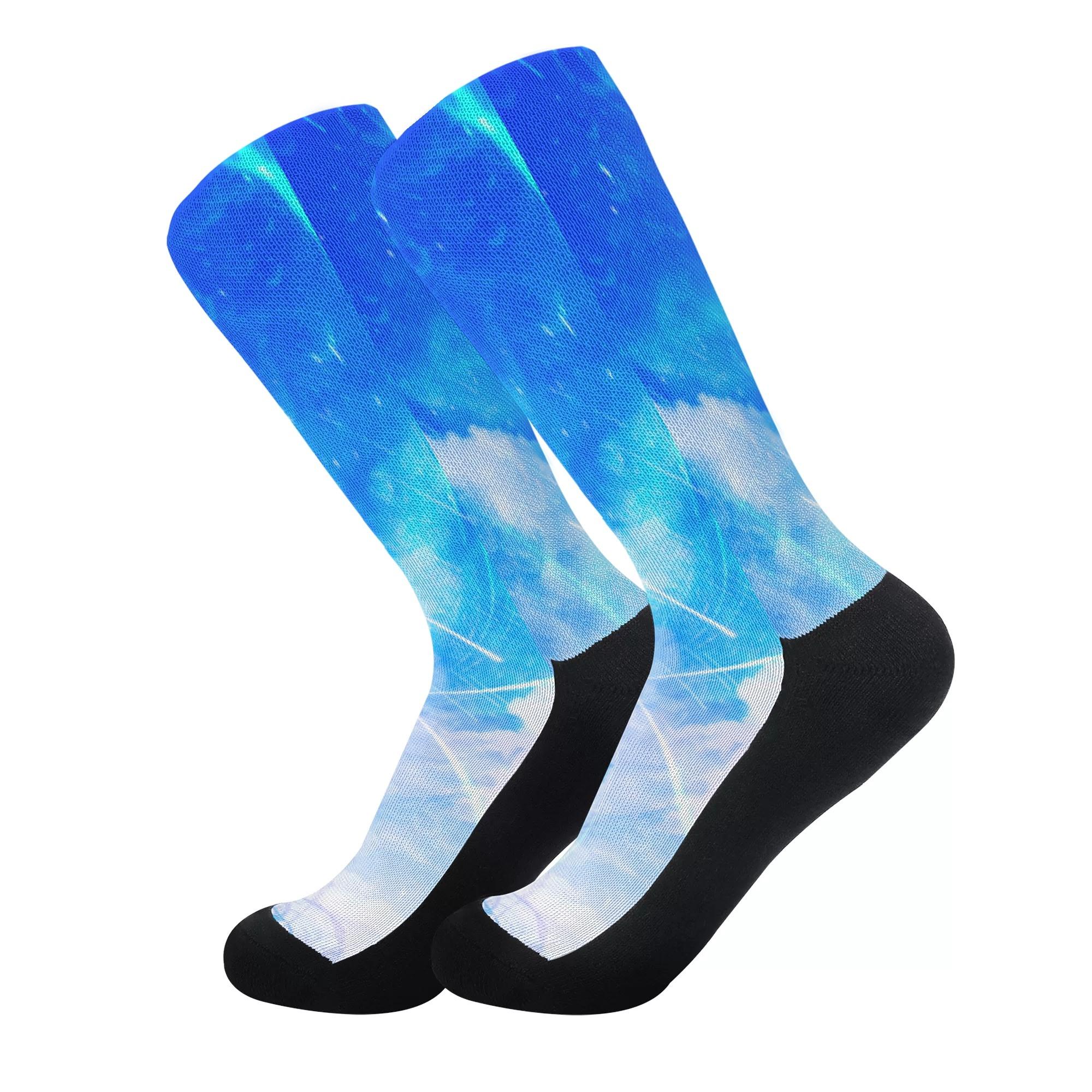 雨にもまけず(ソックス) ソックス ユニセックス アクセサリー アート 青 風 空 雨 光 きれい スタイリッシュ お洒落 雲 幻想的 青空 想い 宮沢賢治 雨ニモマケズ 草 言葉 人生 コラージュ