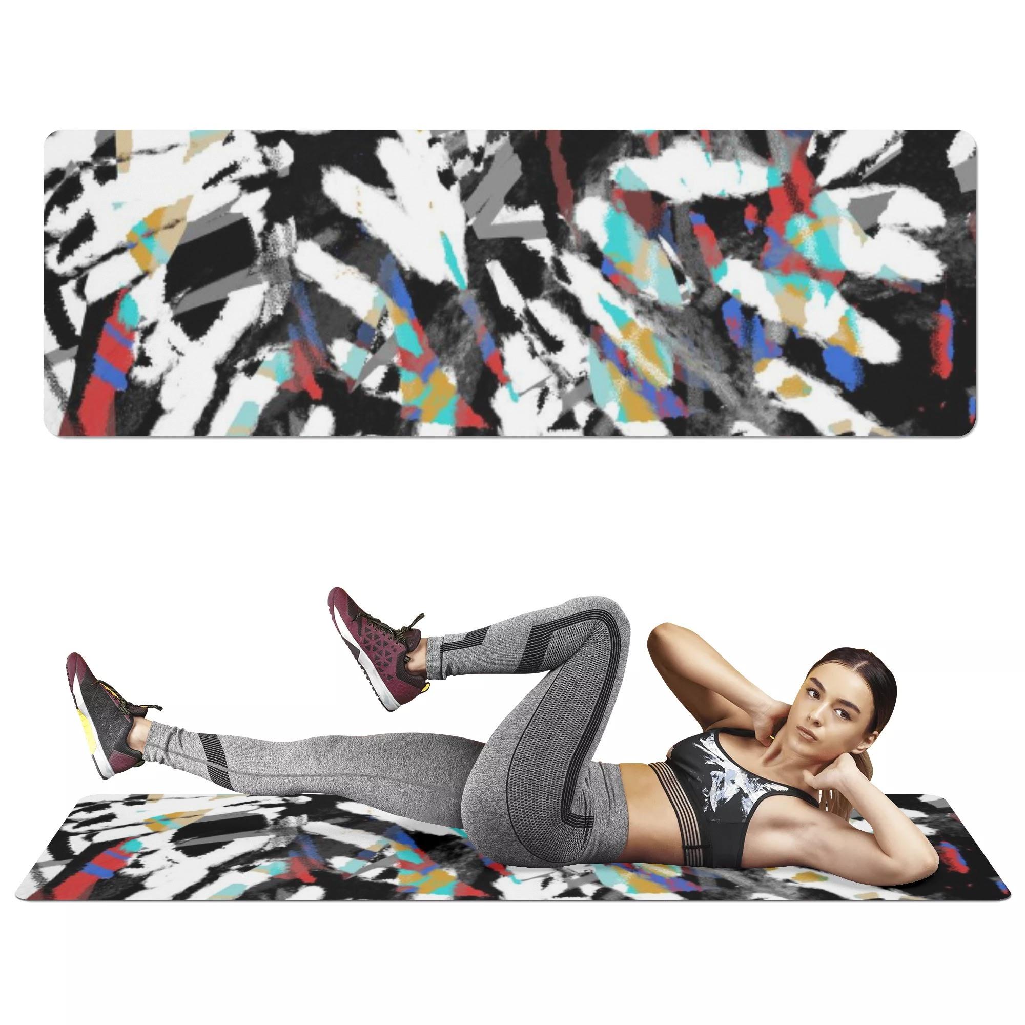 725#11(ヨガマット) ヨガマット ユニセックス ホームデコレーション アート カラフル 抽象 ユニーク 個..