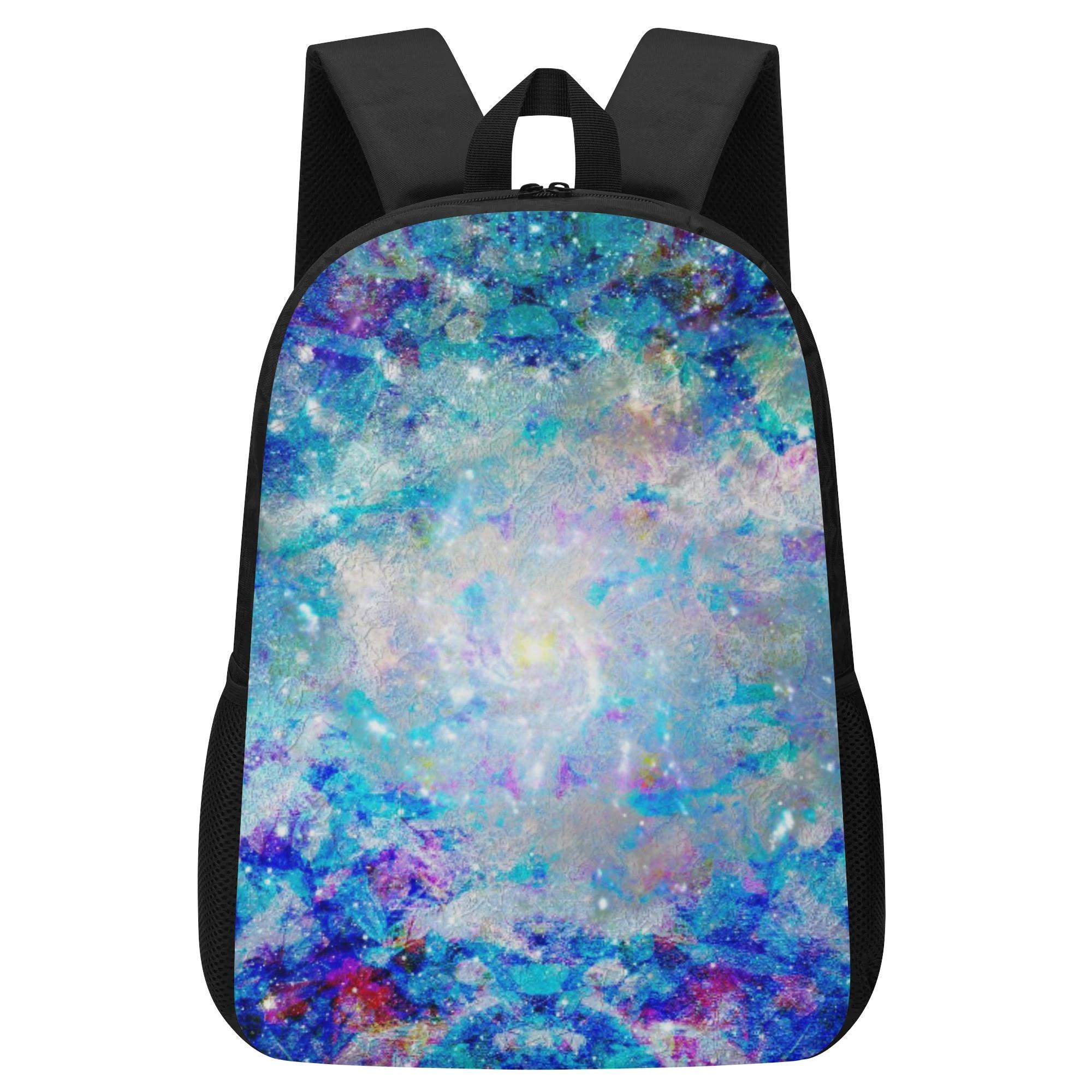 Botanical Universe(ニューラップトップバックパック) ニューラップトップバックパック ユニセックス バッグ アート グリーン ブルー ボタニカル 植物 自然 綺麗 星 宇宙 ユニーク 個性的(4)