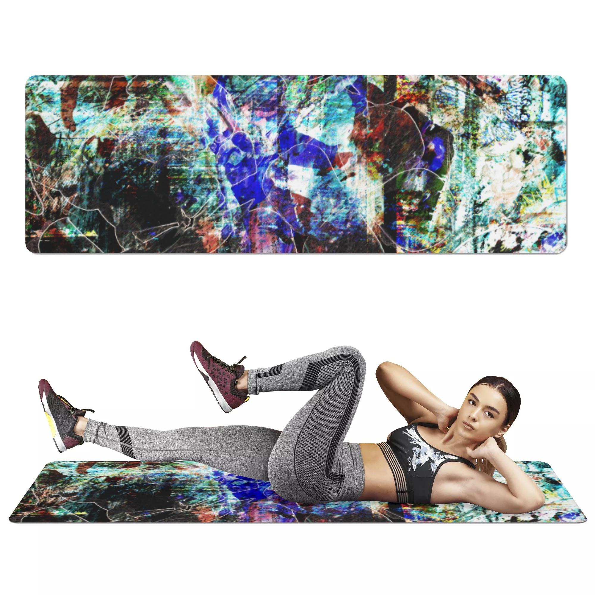 725#56(ヨガマット) ヨガマット ユニセックス ホームデコレーション アート クール カラフル 綺麗 抽象..