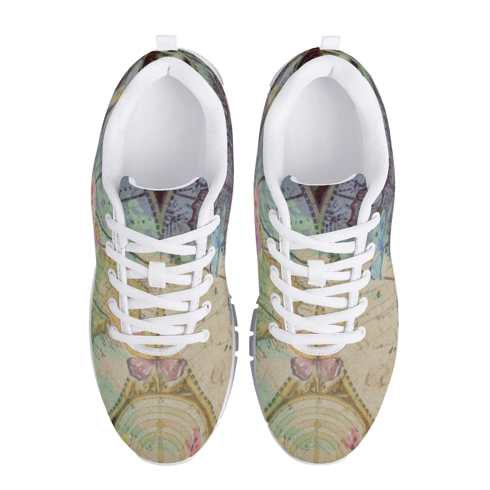 旅する蝶々(ランニングシューズ) ランニングシューズ メンズ レディース シューズ アート デザイン 綺..