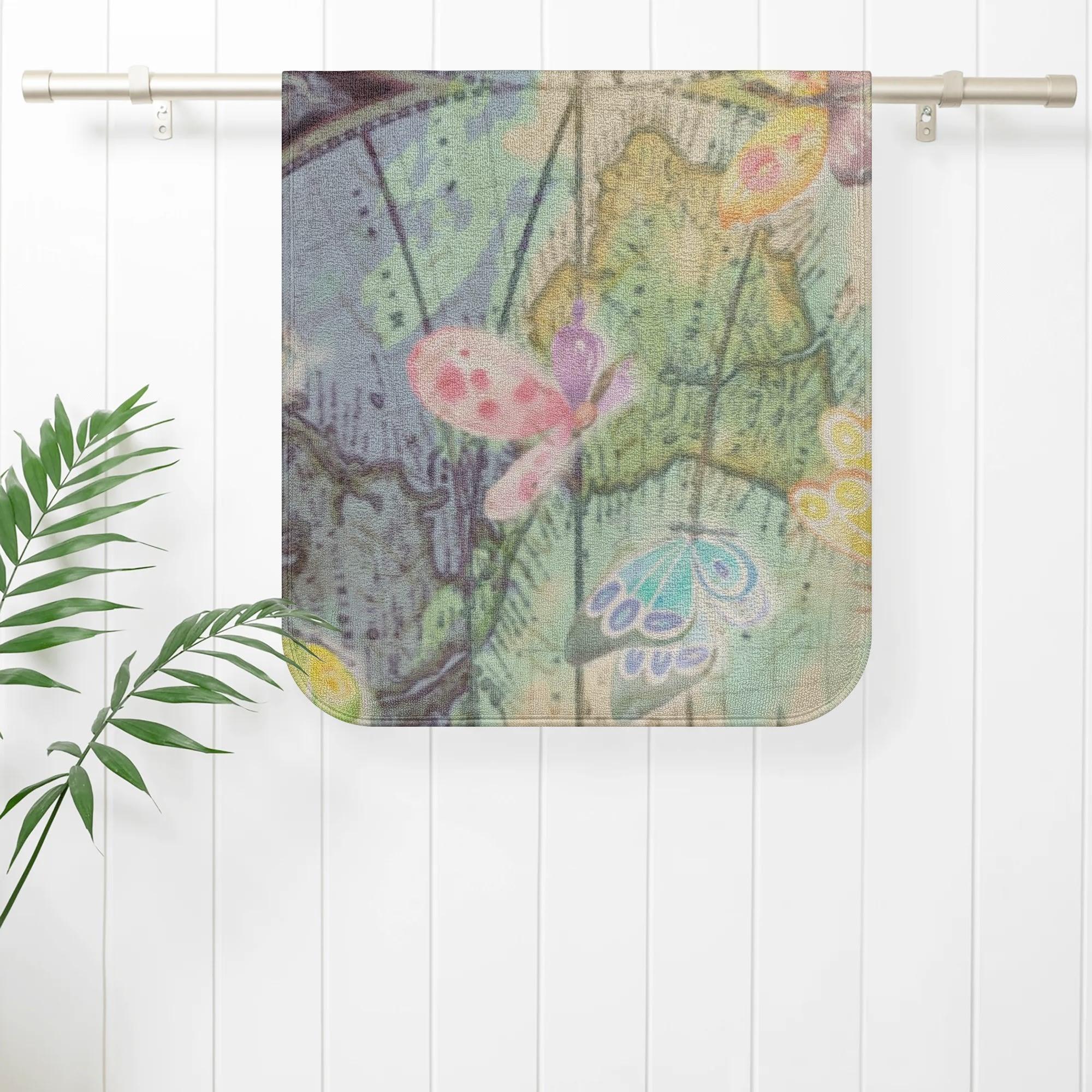 旅する蝶々(フェイスタオル) フェイスタオル ユニセックス ホームデコレーション アート デザイン 綺麗..