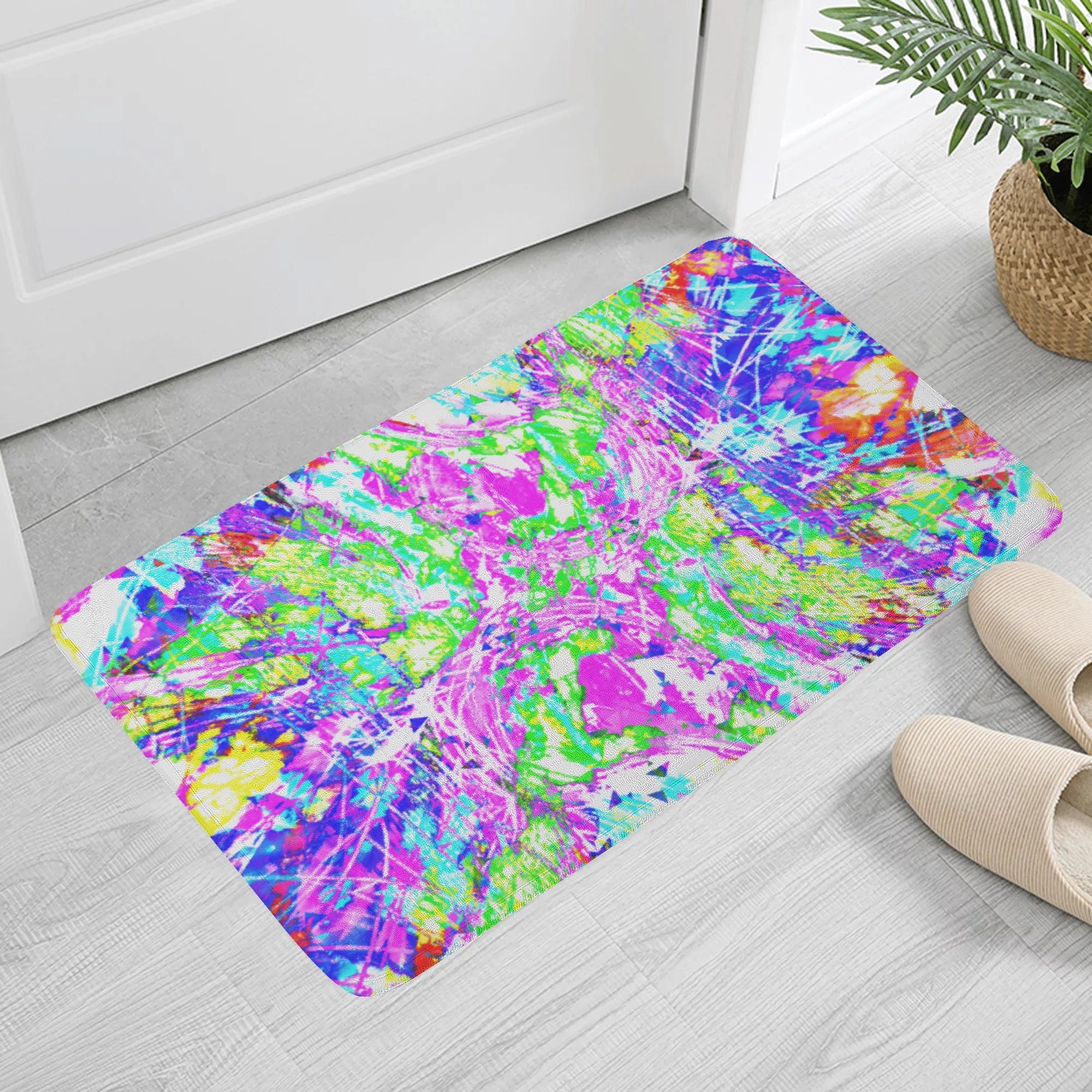 725#41(ふんわりドアマット) ふんわりドアマット ユニセックス ホームデコレーション アート カラフル 個性的 スタイリッシュ お洒落 抽象 ユニーク ミマキボクカ _ID018