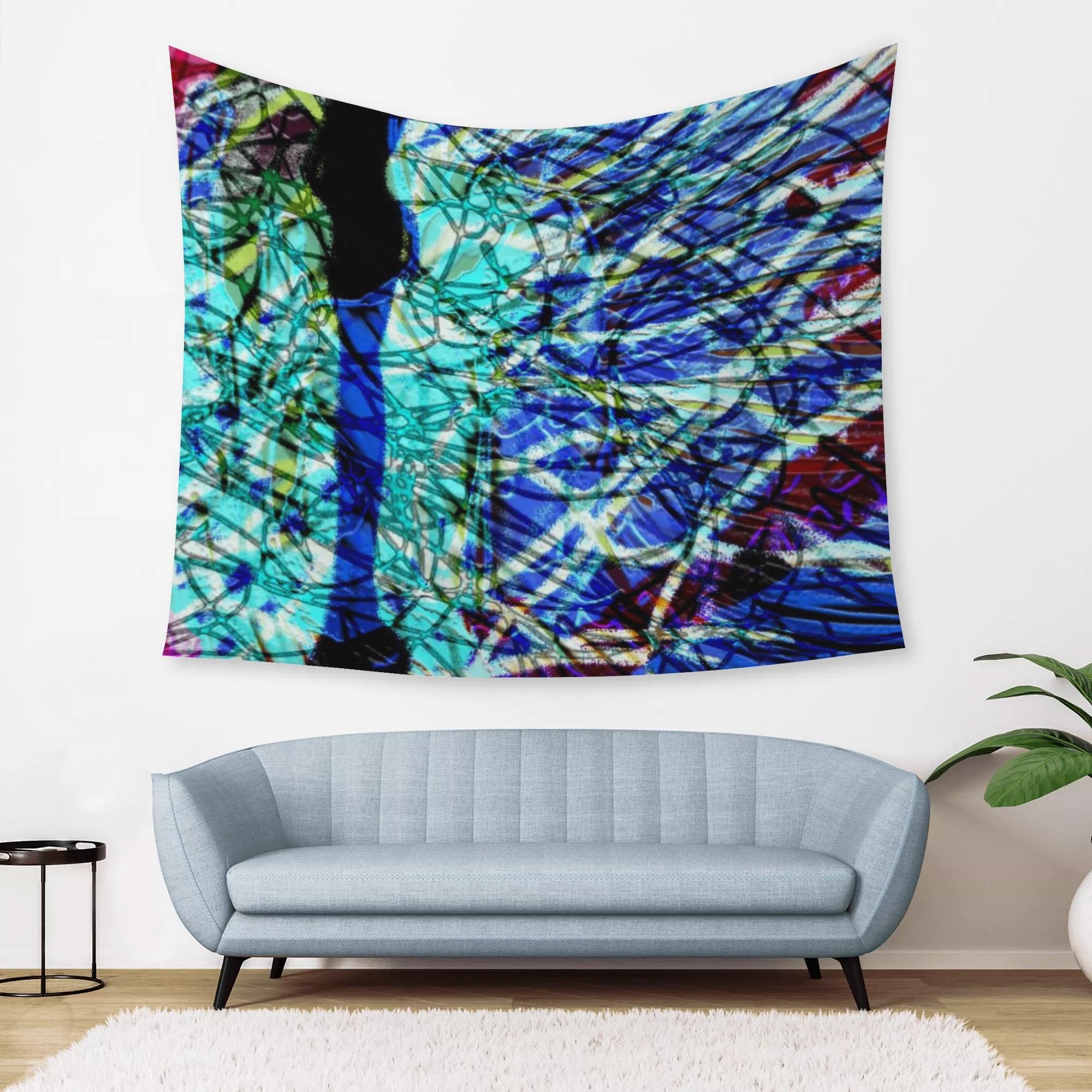 725#14(タペストリー) タペストリー ユニセックス ホームデコレーション アート カラフル 抽象 ユニーク 個性的 スタイリッシュ お洒落 ミマキボクカ _ID018