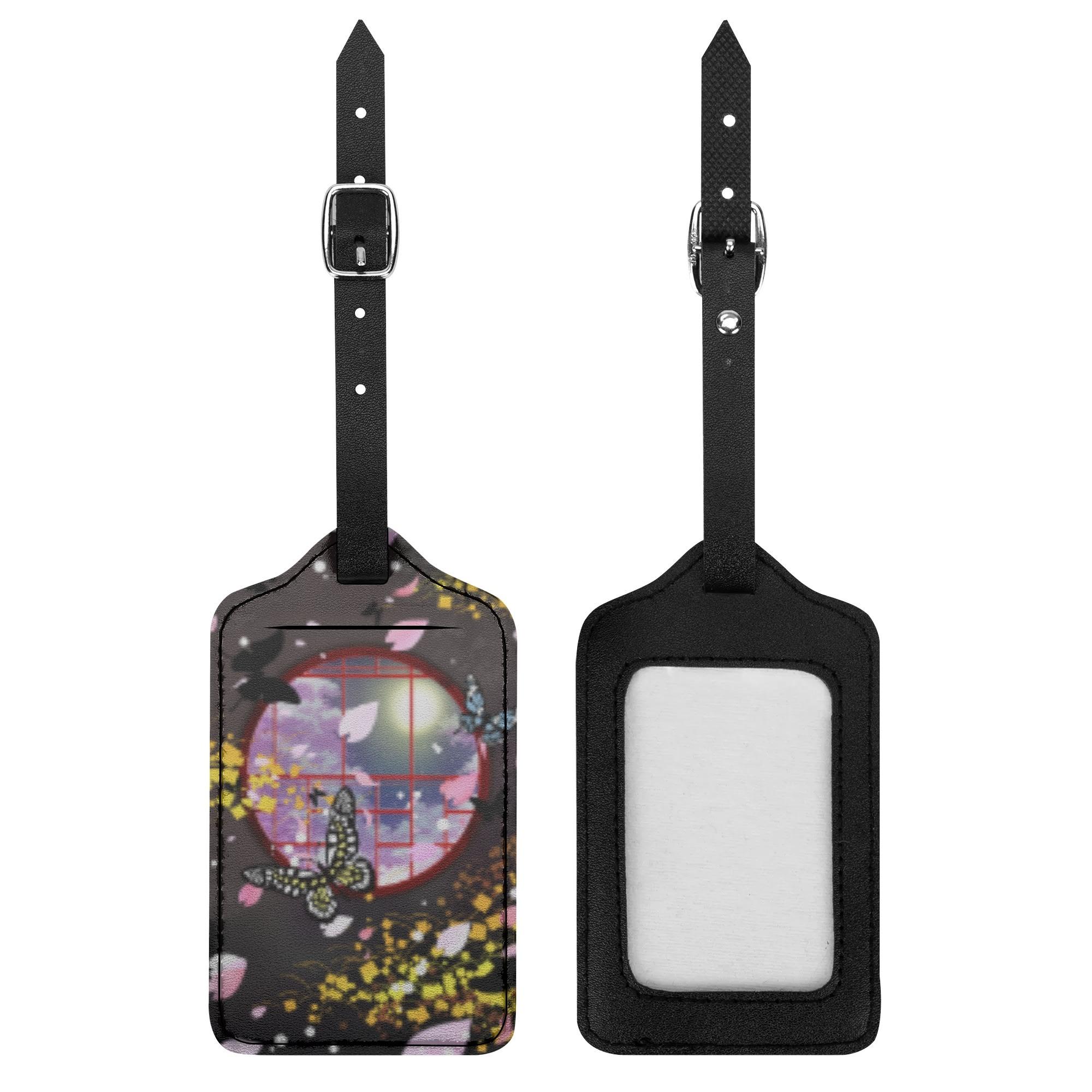 夜桜蝶(ラゲッジタグ) ラゲッジタグ ユニセックス アクセサリー 全て 満月 月 和風 和柄 シルエット ア..