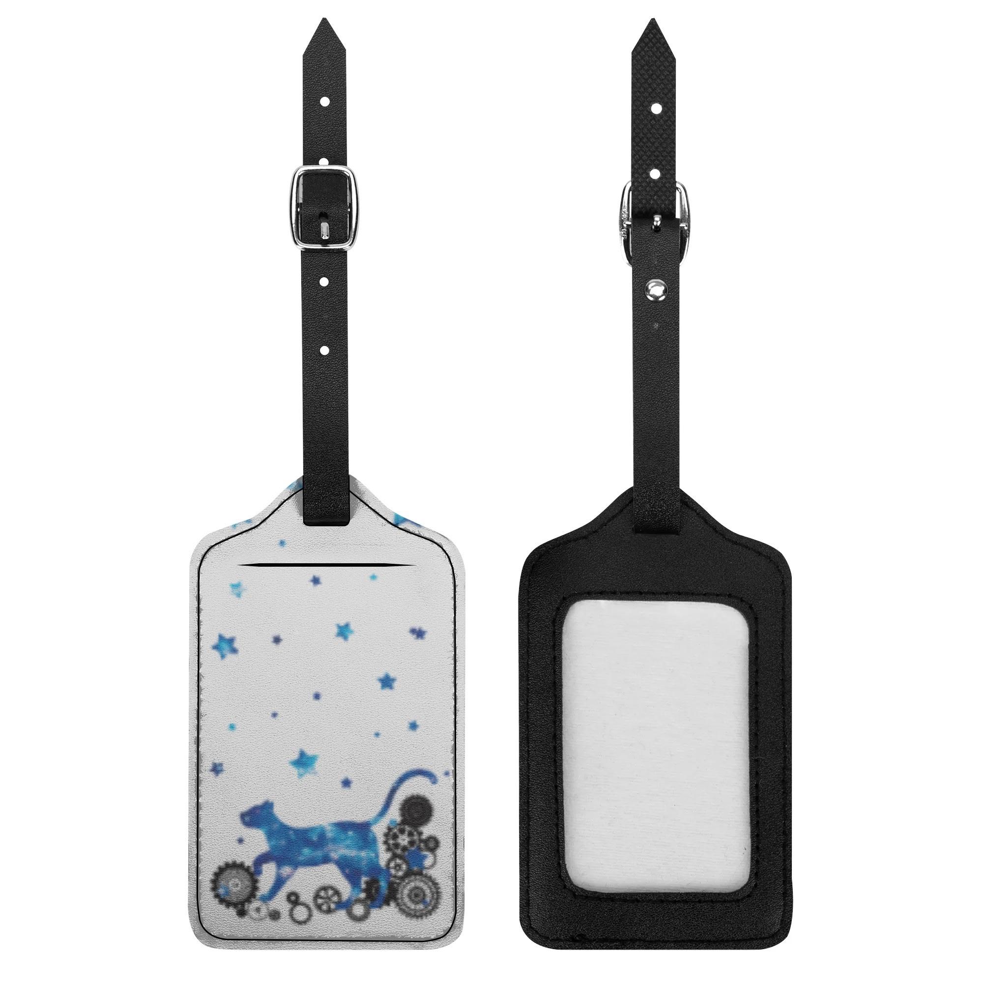 宇宙猫と歯車(ラゲッジタグ) ラゲッジタグ ユニセックス アクセサリー 全て 猫 星 歯車 ギア 宇宙柄 ga..