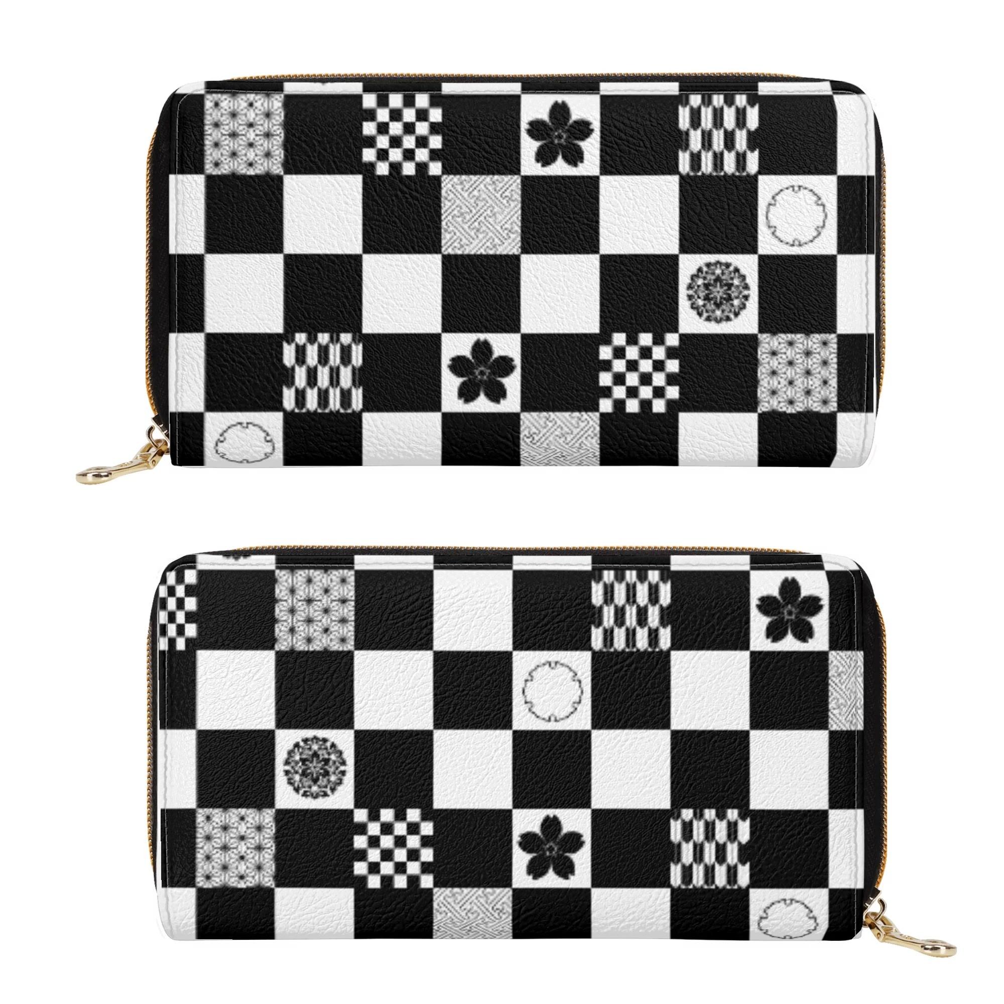 和の地紋文様柄(ウォレット) ウォレット ユニセックス バッグ 全て モノトーン 和風 和柄 モノクロ 桜 ..