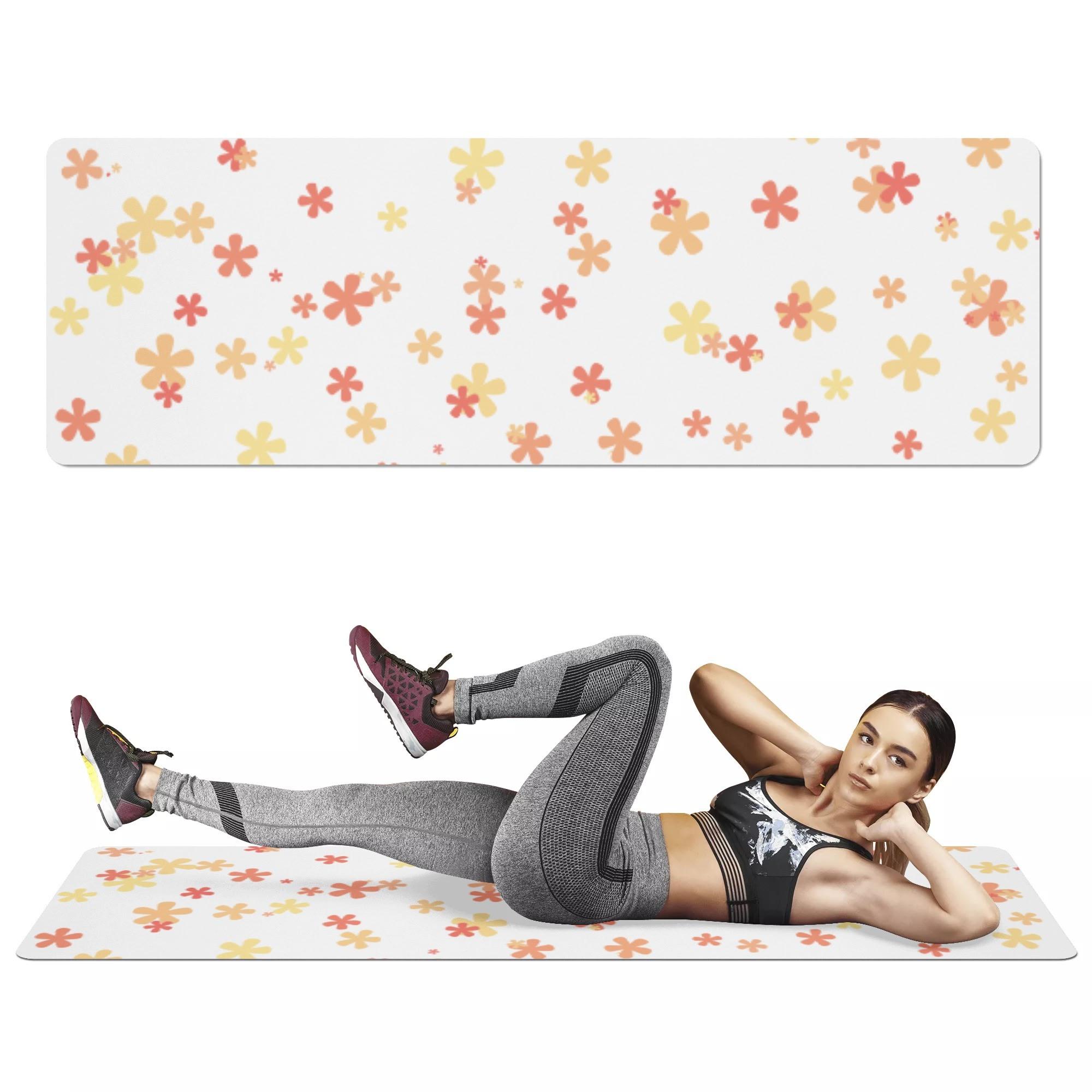 ほわほわ可愛いカラフル小花柄(ヨガマット) ヨガマット ユニセックス ホームデコレーション 全て 可愛..