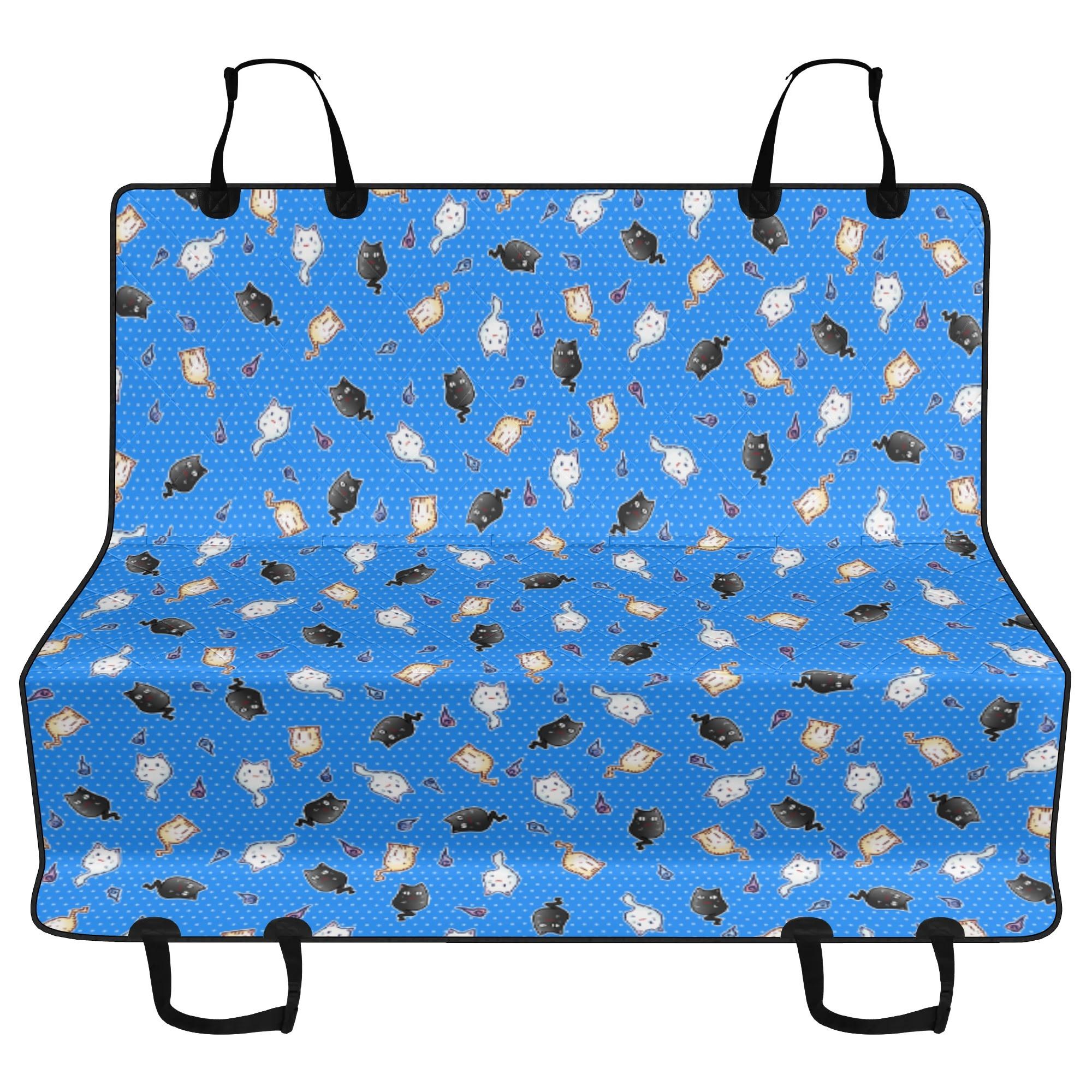 ねこゆうれい青総柄(ペットシート) ペットシート ユニセックス ホームデコレーション 全て 動物 キャラクター 猫 可愛い ねこ オリジナルキャラクター 幽霊 おばけ 鬼火 火の玉 ほのぼの