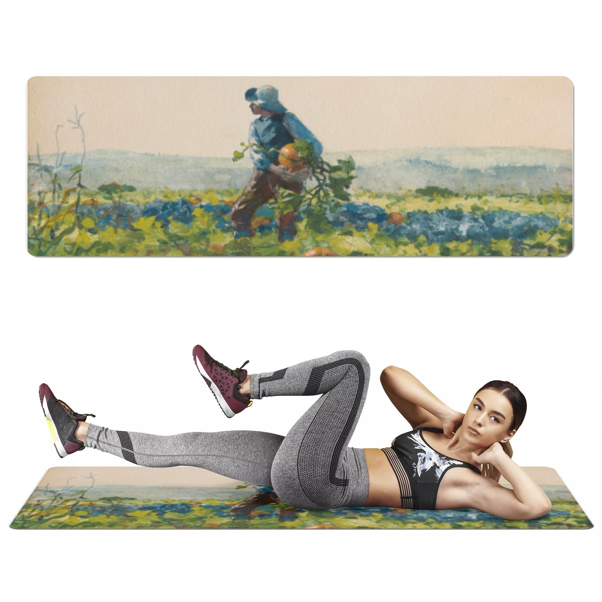 ウィンスロー・ホーマー 農家の少年になるために(ヨガマット) ヨガマット ユニセックス ホームデコレー..