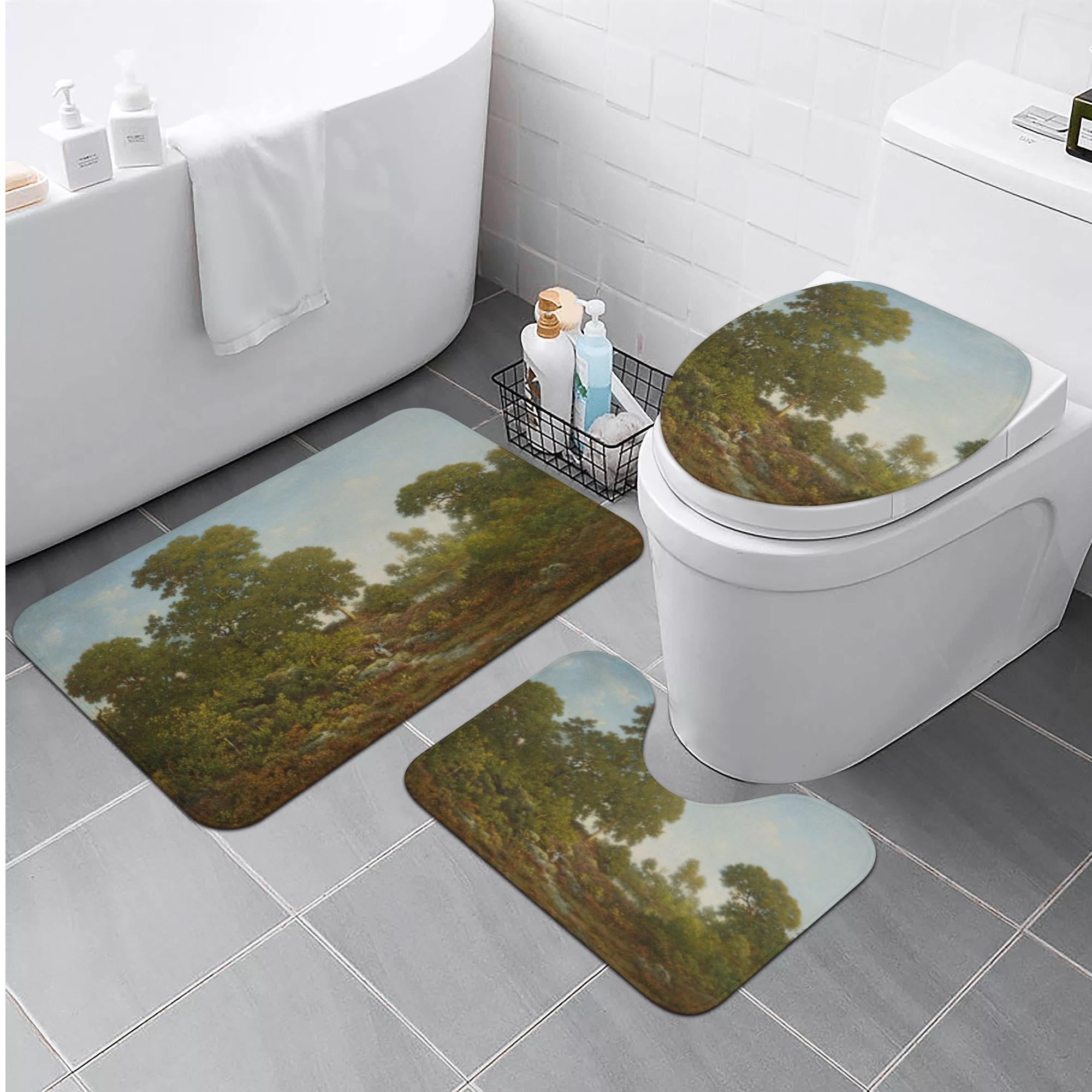 テオドール・ルソー 春 Springtime(トイレマットセット) トイレマットセット ユニセックス ホームデコ..