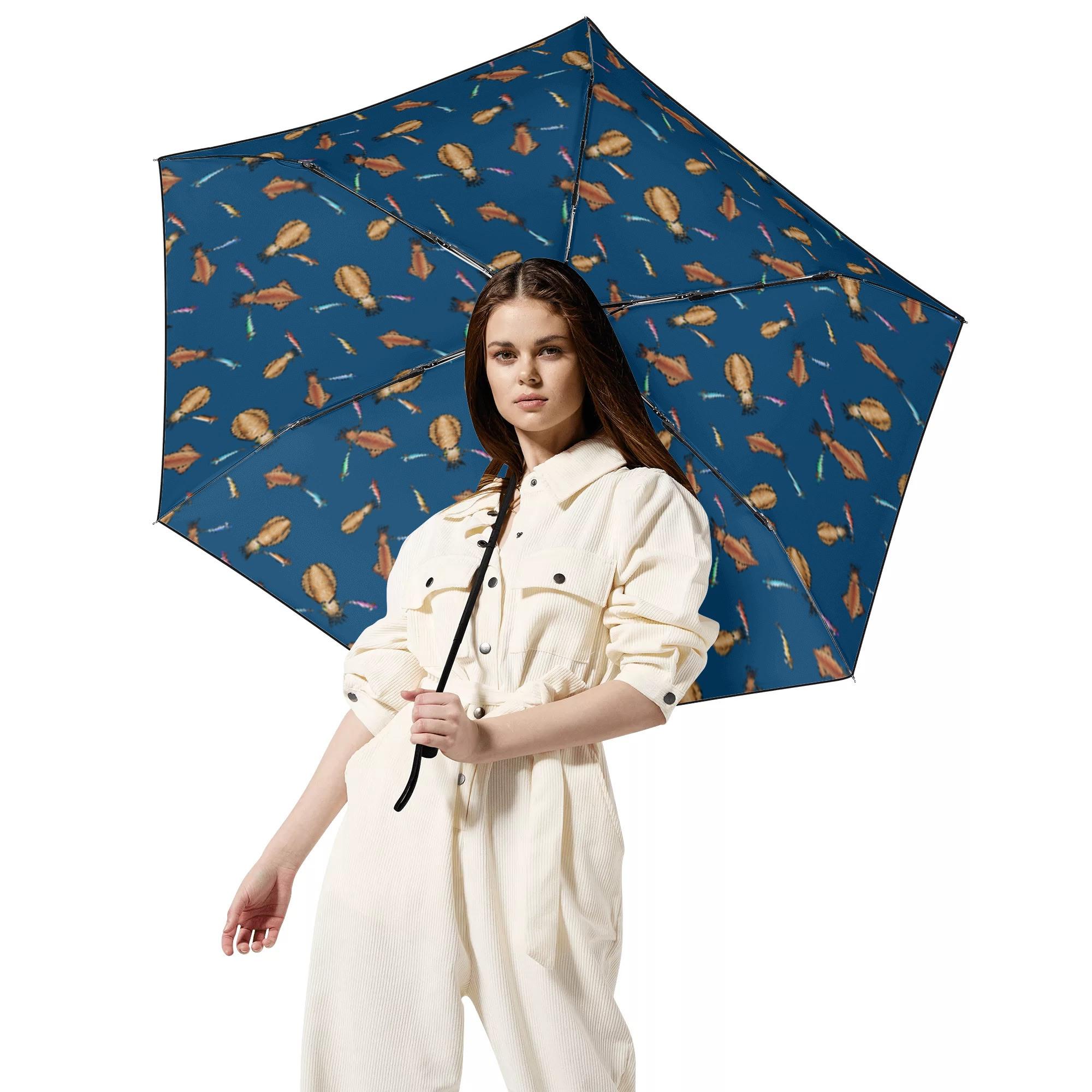 IKA_CDB_AI(折り畳み傘 内面デザイン) 折り畳み傘 内面デザイン ユニセックス アクセサリー 全て 海 釣..