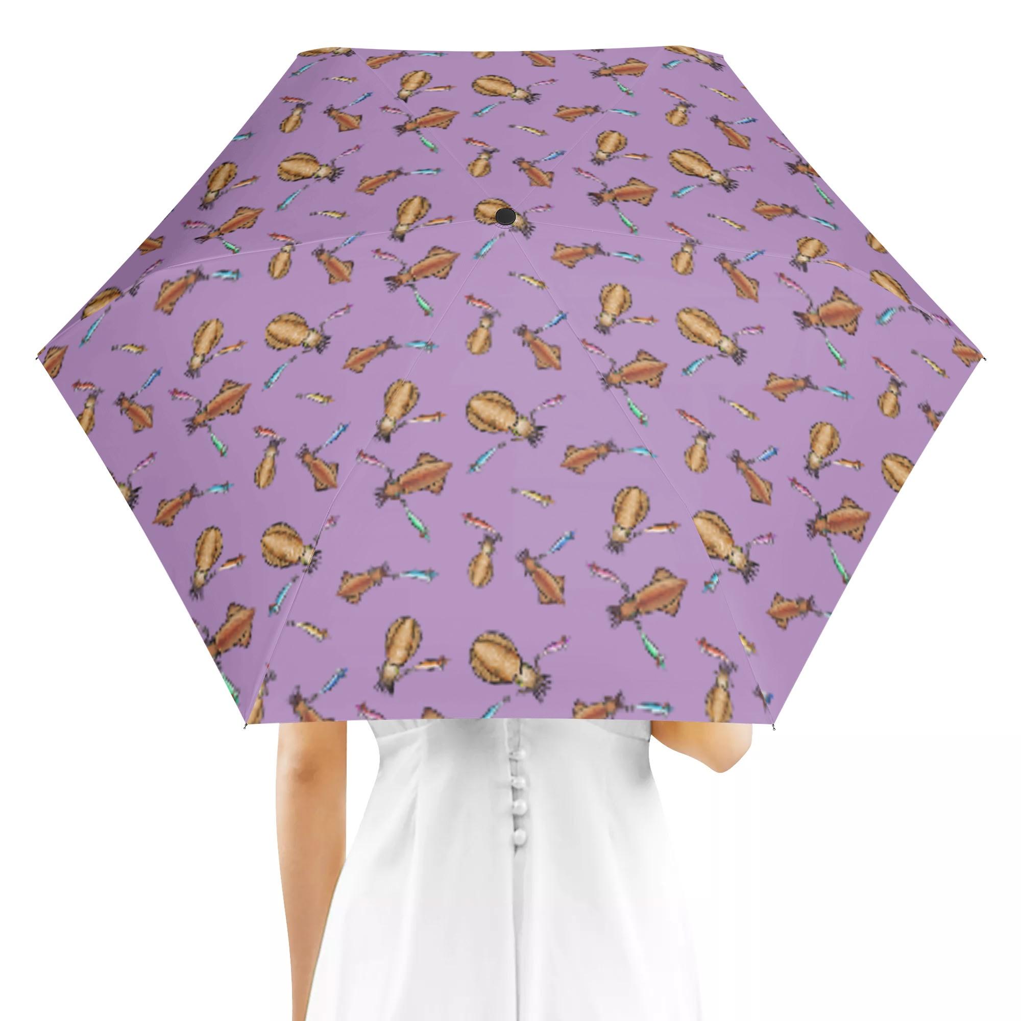 IKA_CLP_AO(折り畳み傘 外面デザイン) 折り畳み傘 外面デザイン ユニセックス アクセサリー 全て 海 釣..