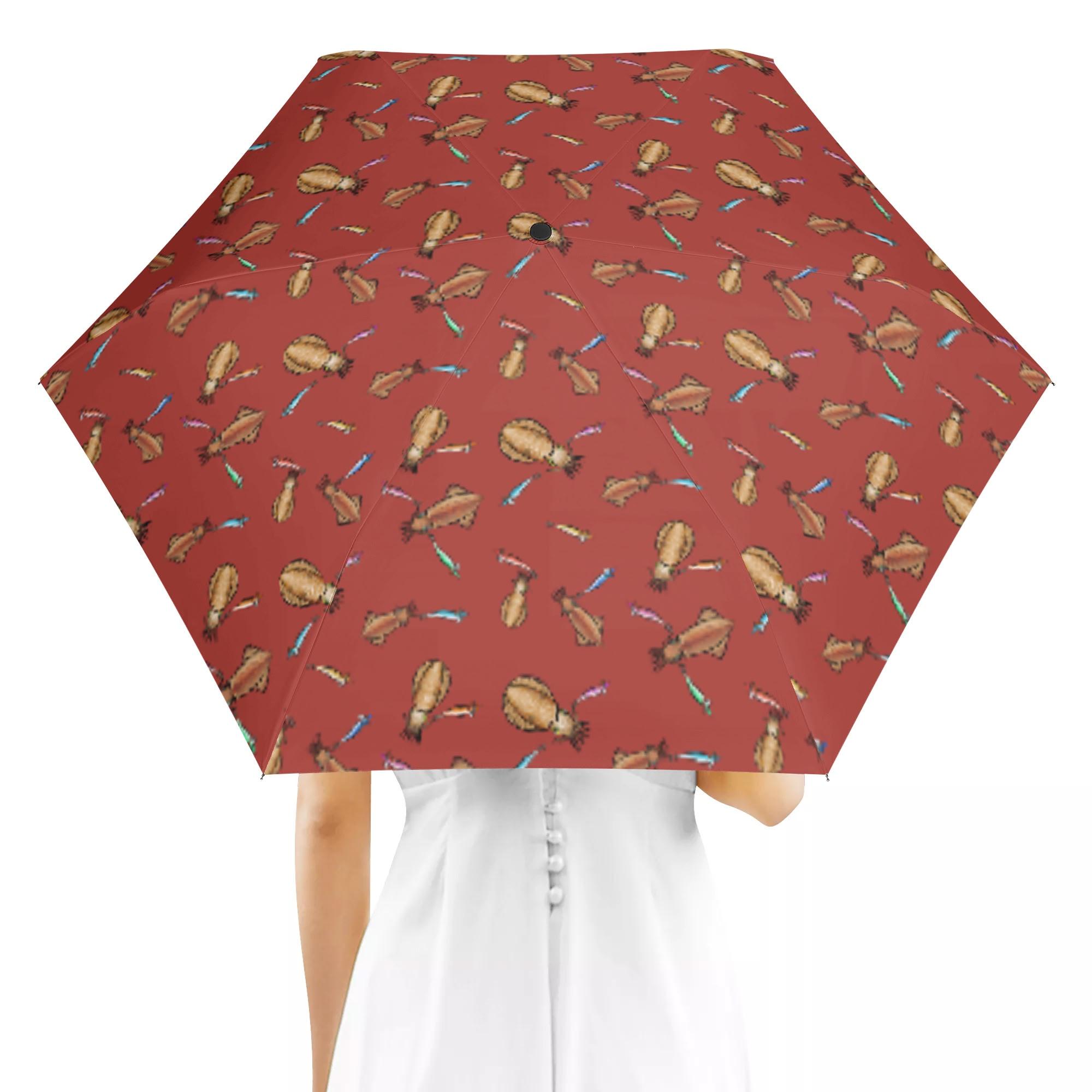 IKA_CCR_AO(折り畳み傘 外面デザイン) 折り畳み傘 外面デザイン ユニセックス アクセサリー 全て 海 釣..