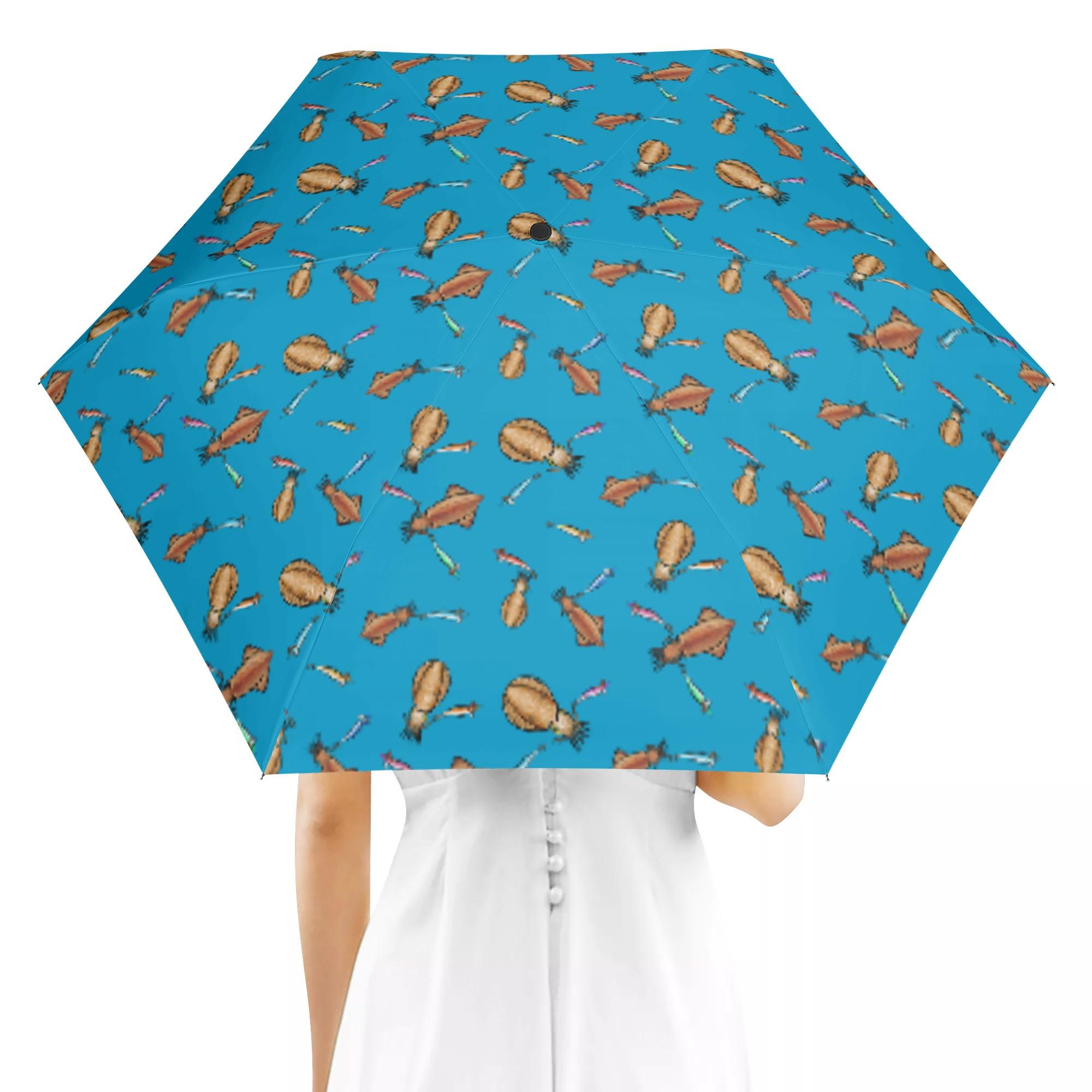 IKA_CB_AO(折り畳み傘 外面デザイン) 折り畳み傘 外面デザイン ユニセックス アクセサリー 全て 海 釣..