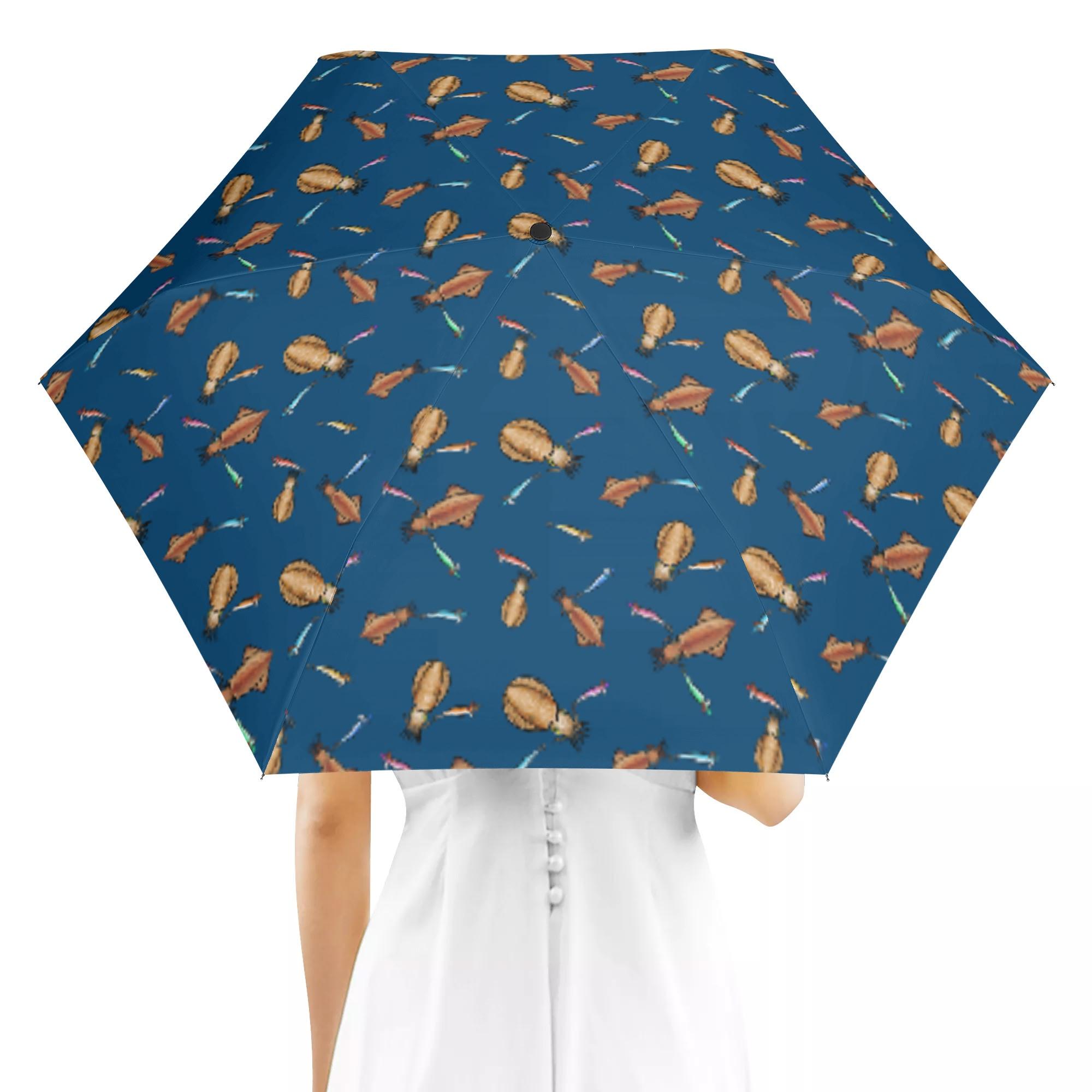 IKA_CDB_AO(折り畳み傘 外面デザイン) 折り畳み傘 外面デザイン ユニセックス アクセサリー 全て 海 釣..