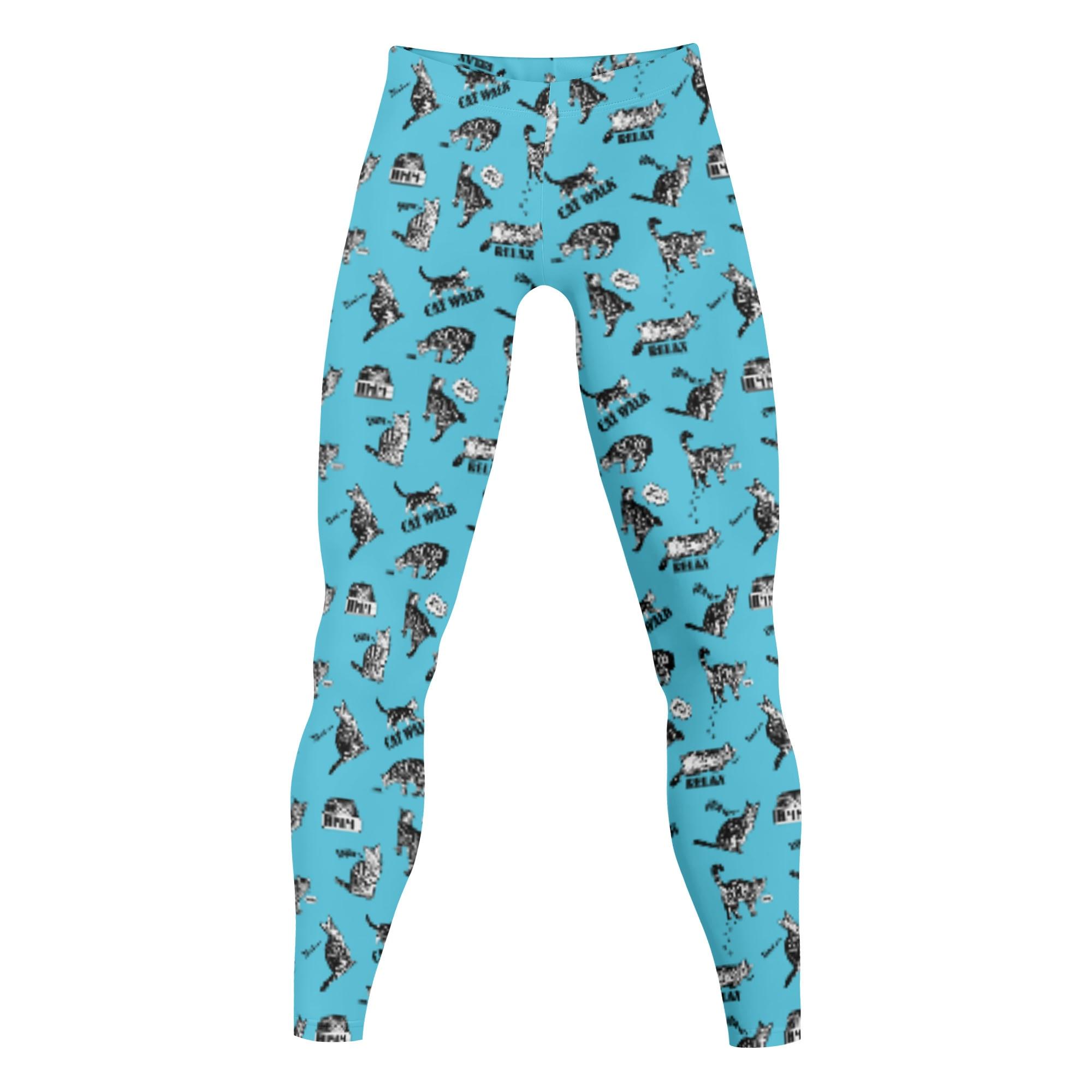 CAT_KTB_MLG(メンズレギンス 10分丈) メンズレギンス 10分丈 メンズ 全て 動物 猫 ねこ ペット cat アニマル アメリカンショートヘア アメショ アメショー nekototuribito _ID018