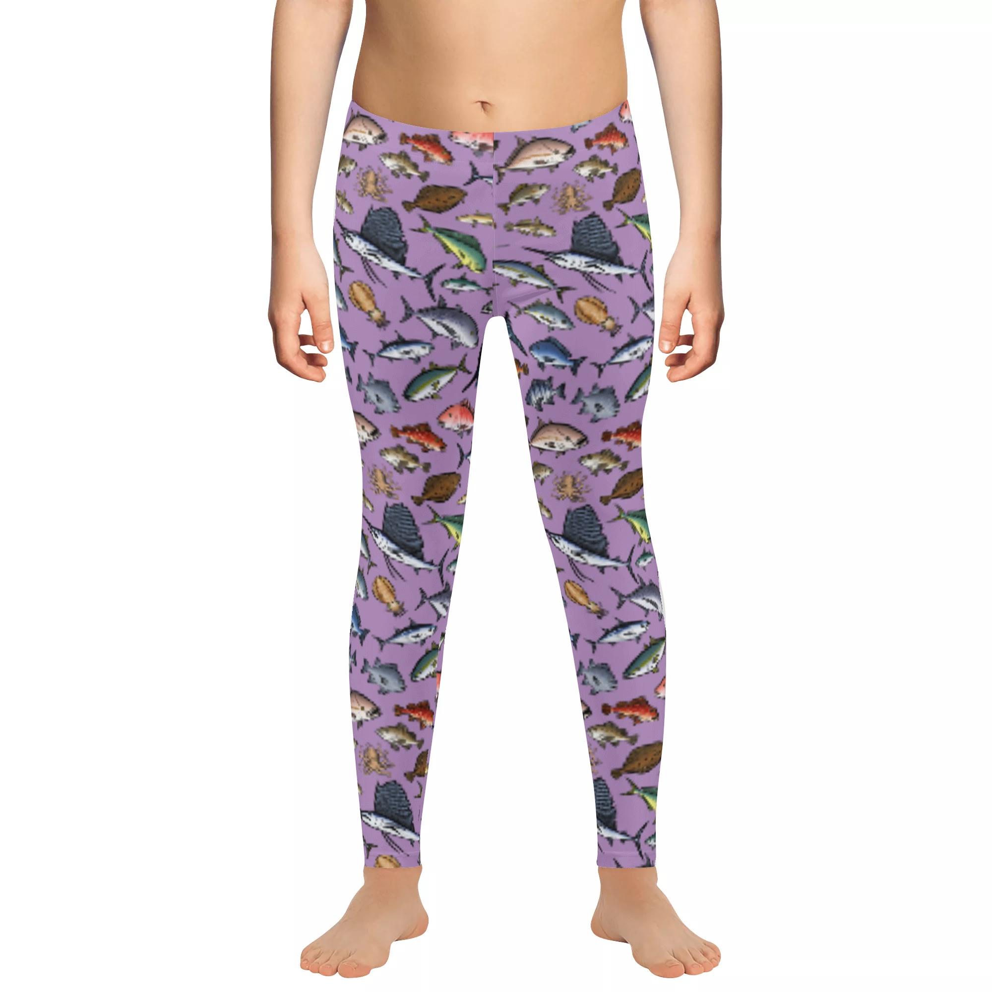 KAISUIGYO_CLP_KLG(キッズレギンス 10分丈) キッズレギンス 10分丈 キッズ 全て 魚 海 釣り 海釣り 魚釣り 海水魚 nekototuribito _ID018(4)