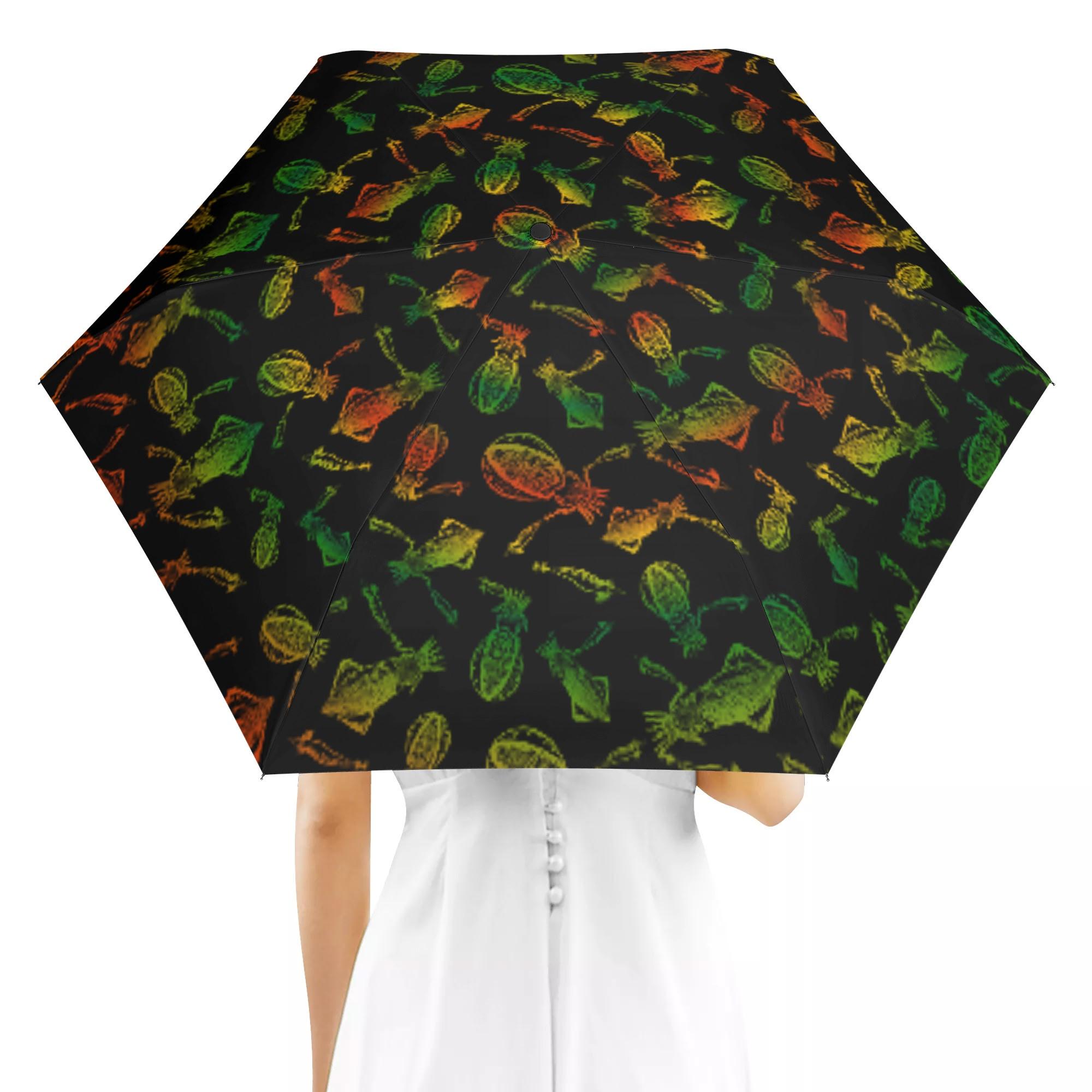 IKA_U17_AO(折り畳み傘 外面デザイン) 折り畳み傘 外面デザイン ユニセックス アクセサリー 全て 海 釣..