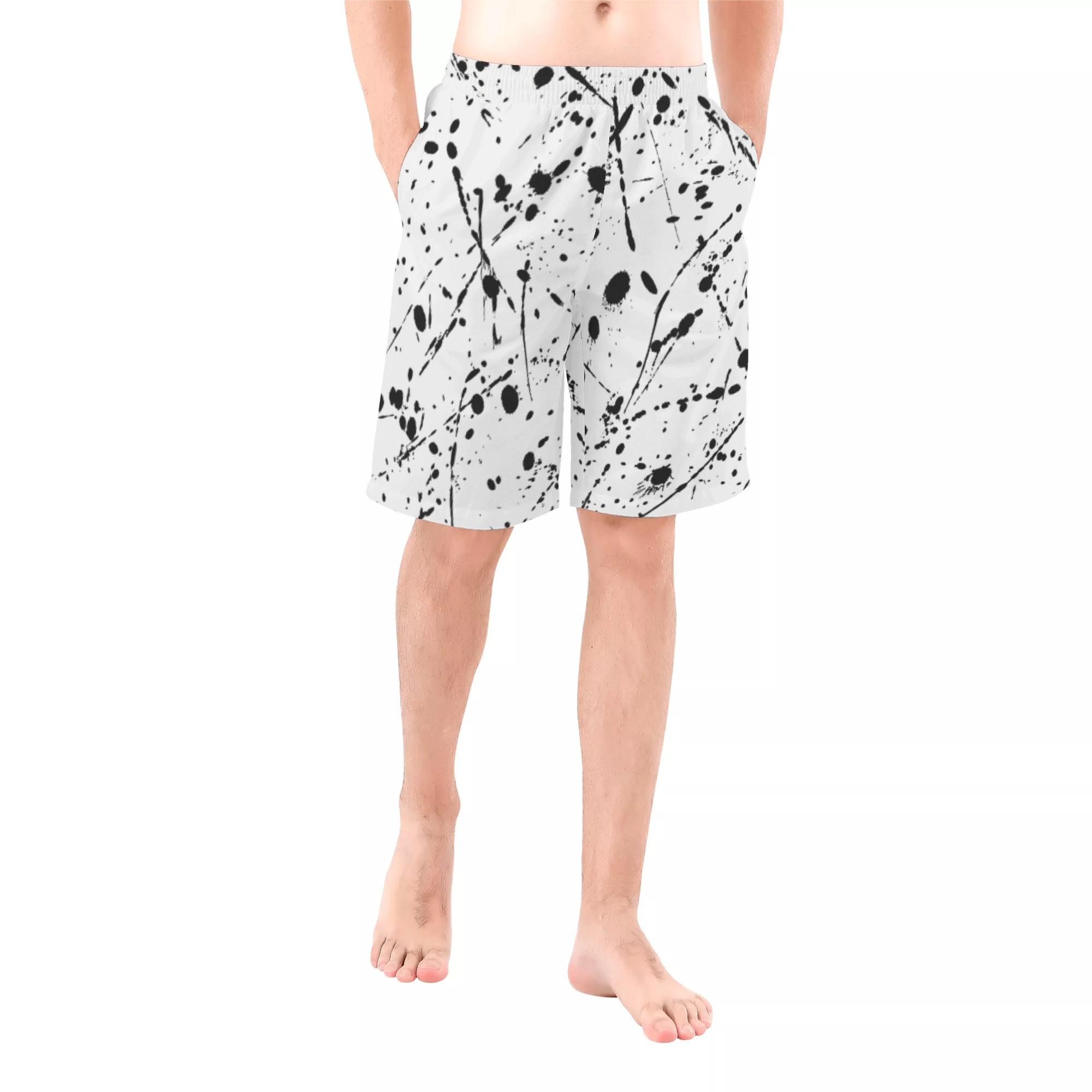 PAINT_KW_MSP(メンズサーフパンツ) メンズサーフパンツ メンズ 全て ペイント 飛散 模様 nekototuribito _ID018