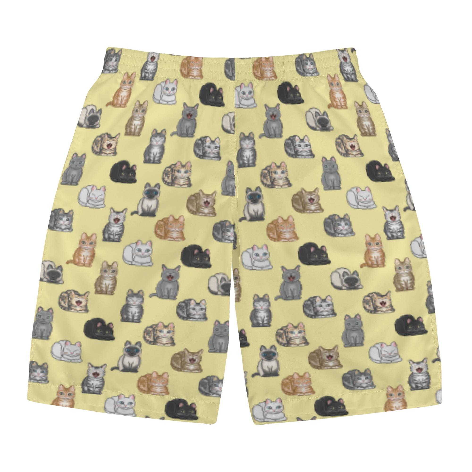 NEKO_10Y_MSP(メンズサーフパンツ) メンズサーフパンツ メンズ 全て 猫 ネコ ねこ CAT ペット アニマル 動物 ドット絵 nekototuribito _ID018