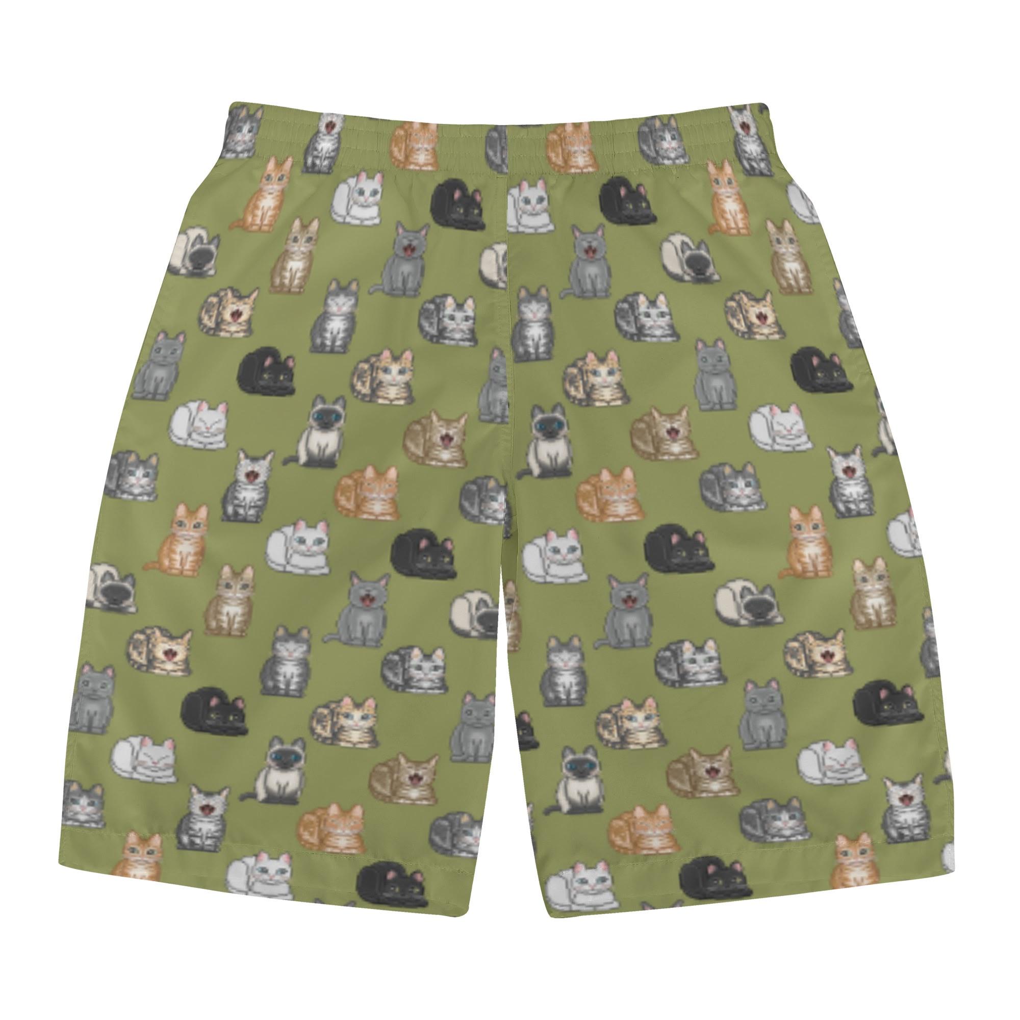 NEKO_10G_MSP(メンズサーフパンツ) メンズサーフパンツ メンズ 全て 猫 ネコ ねこ CAT ペット アニマル 動物 ドット絵 nekototuribito _ID018