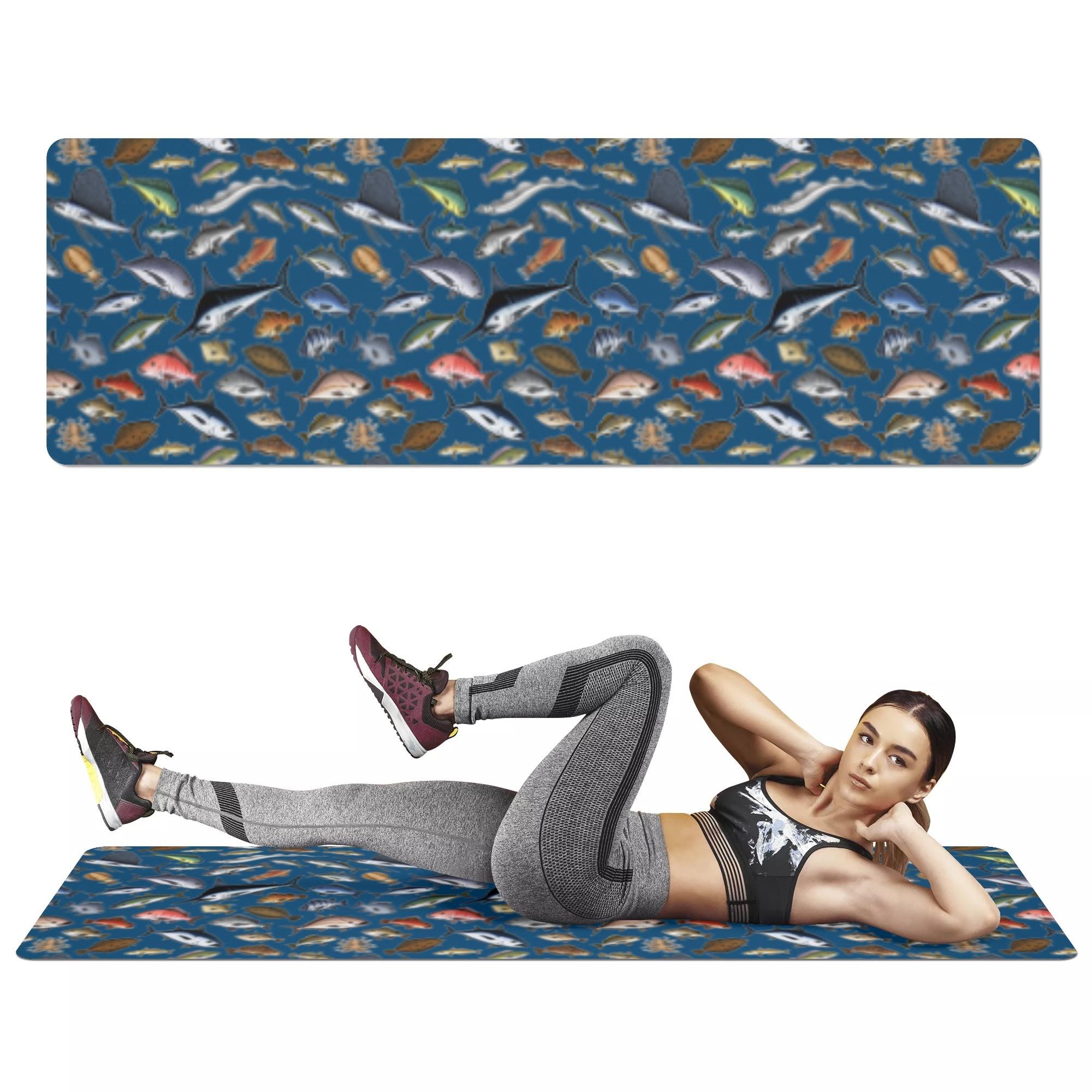 KAISUIGYO_CWDB_YM(ヨガマット) ヨガマット ユニセックス ホームデコレーション 全て 魚 海 釣り 海釣..