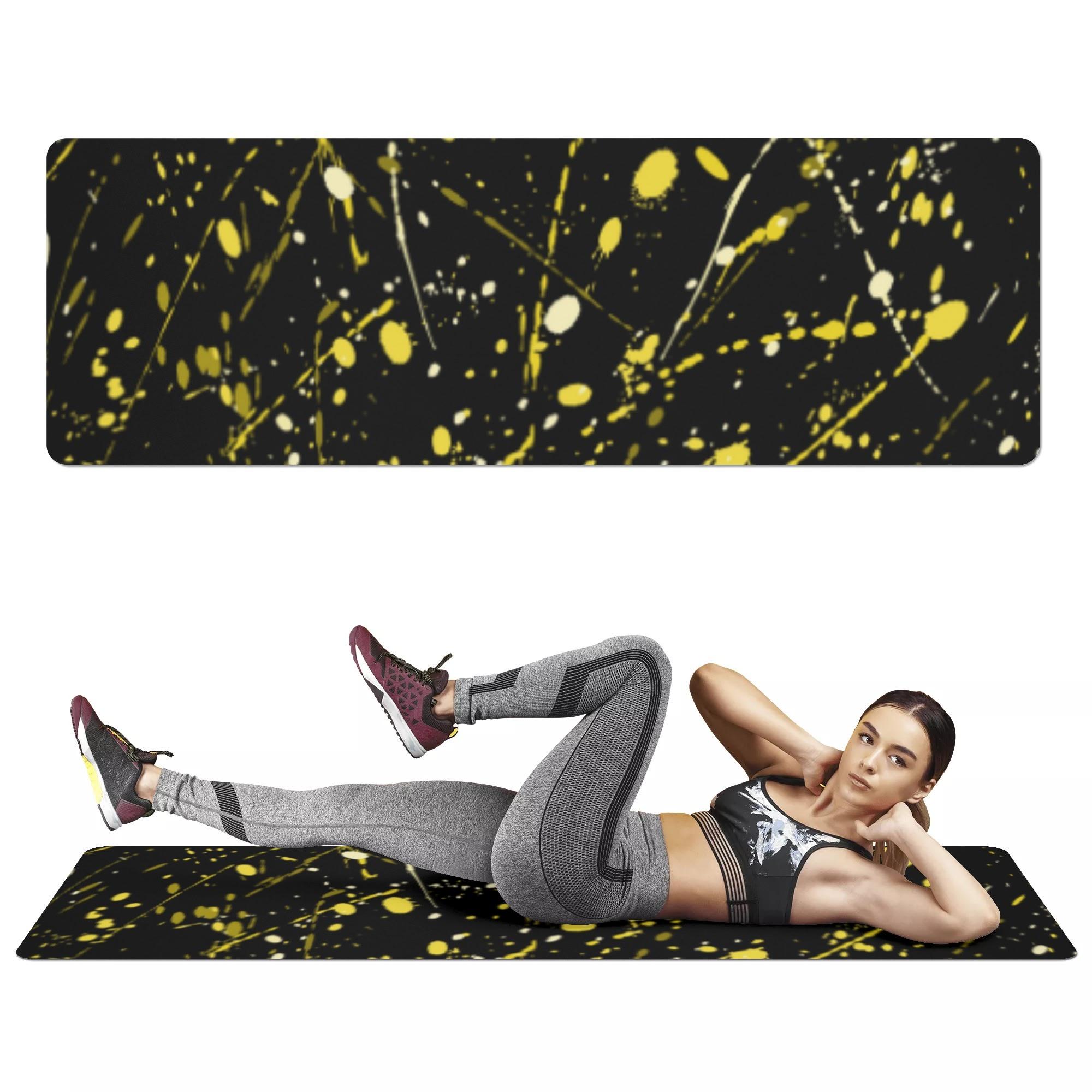 PAINT_YK_YM(ヨガマット) ヨガマット ユニセックス ホームデコレーション 全て ペイント 模様 飛散 nek..