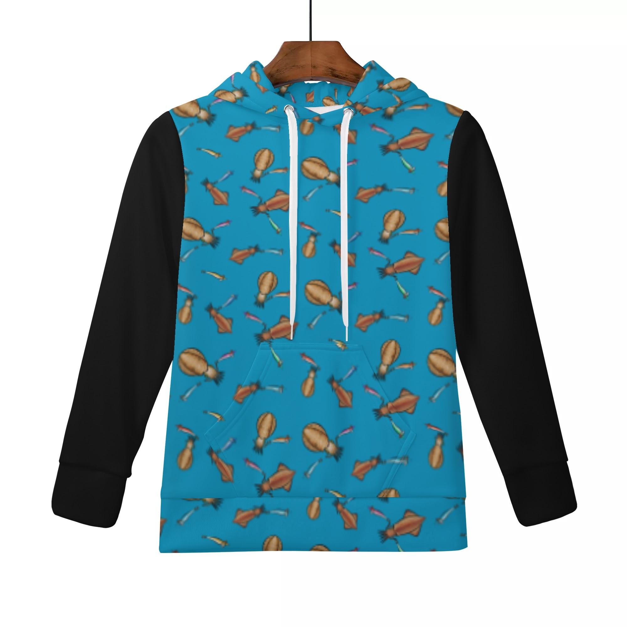 IKA_CB_K_KP(キッズフードパーカー) キッズフードパーカー キッズ 全て 海 釣り 海釣り 魚釣り アオリ..