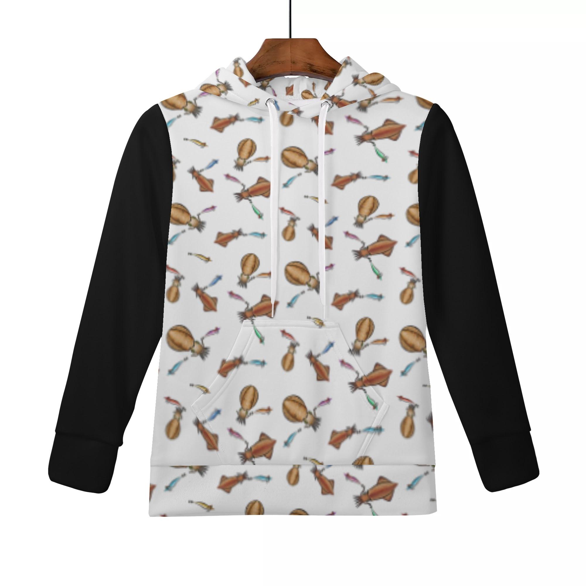 IKA_CW_K_KP(キッズフードパーカー) キッズフードパーカー キッズ 全て 海 釣り 海釣り 魚釣り アオリ..