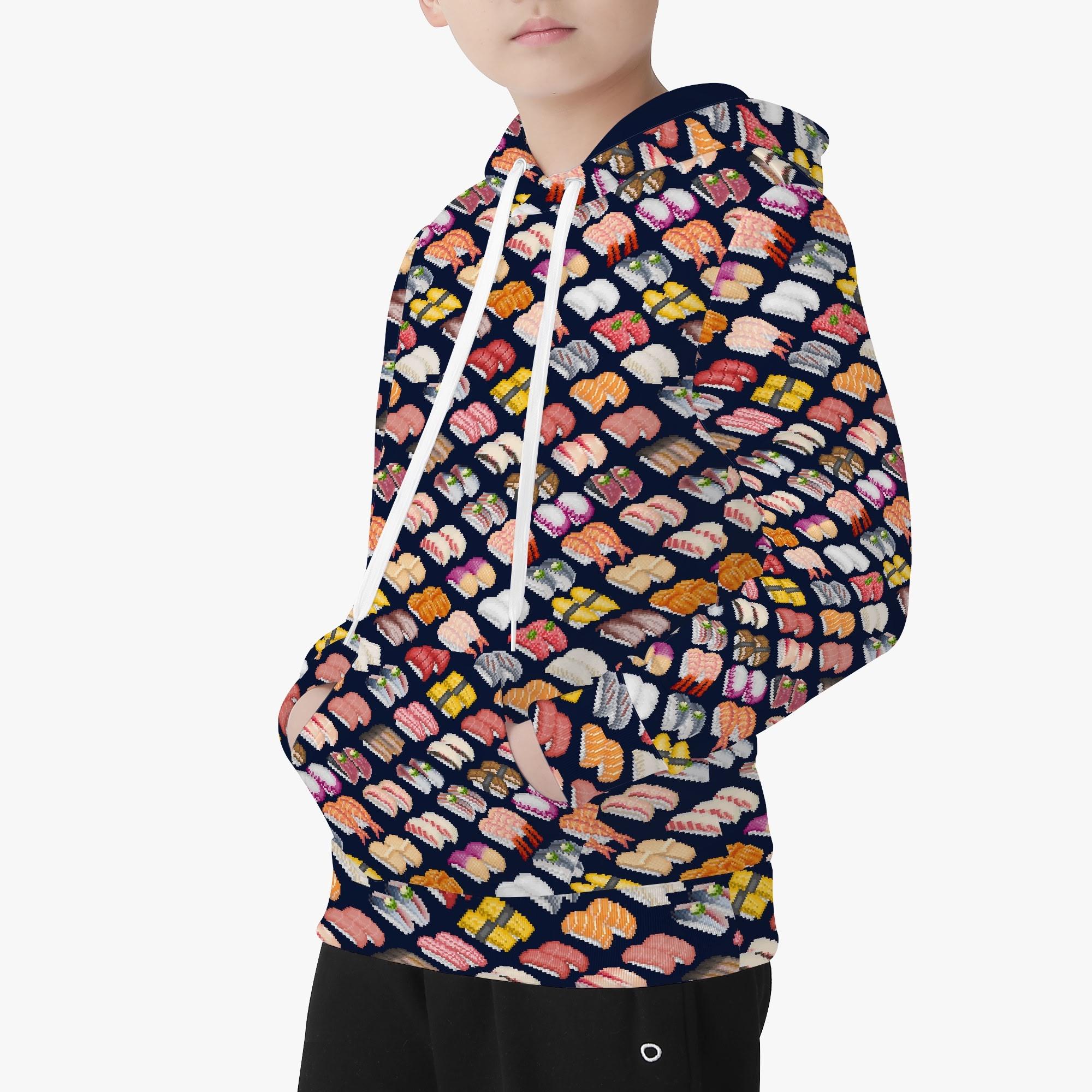 SUSHI_IB_KP(キッズフードパーカー) キッズフードパーカー キッズ 全て 寿司 スシ フード 食べ物 和食 ..