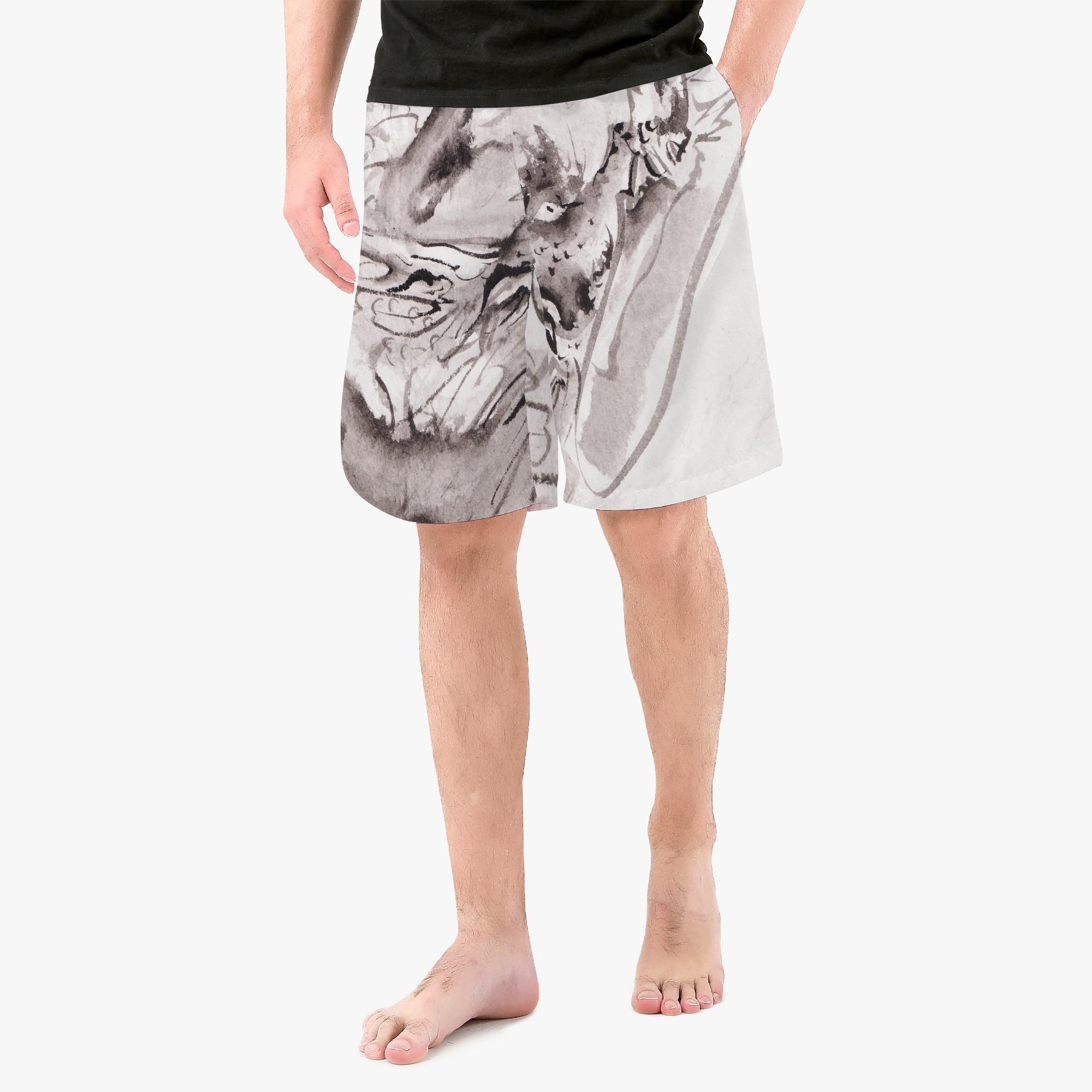 浪龍半(メンズサーフパンツ) メンズサーフパンツ メンズ アート ギャラリー 工芸 現代アート skeching ink 絵描きさんと繋がりたい 日本画 筆文字 墨絵 ジャパン kyoto 京都 伝統文化 art