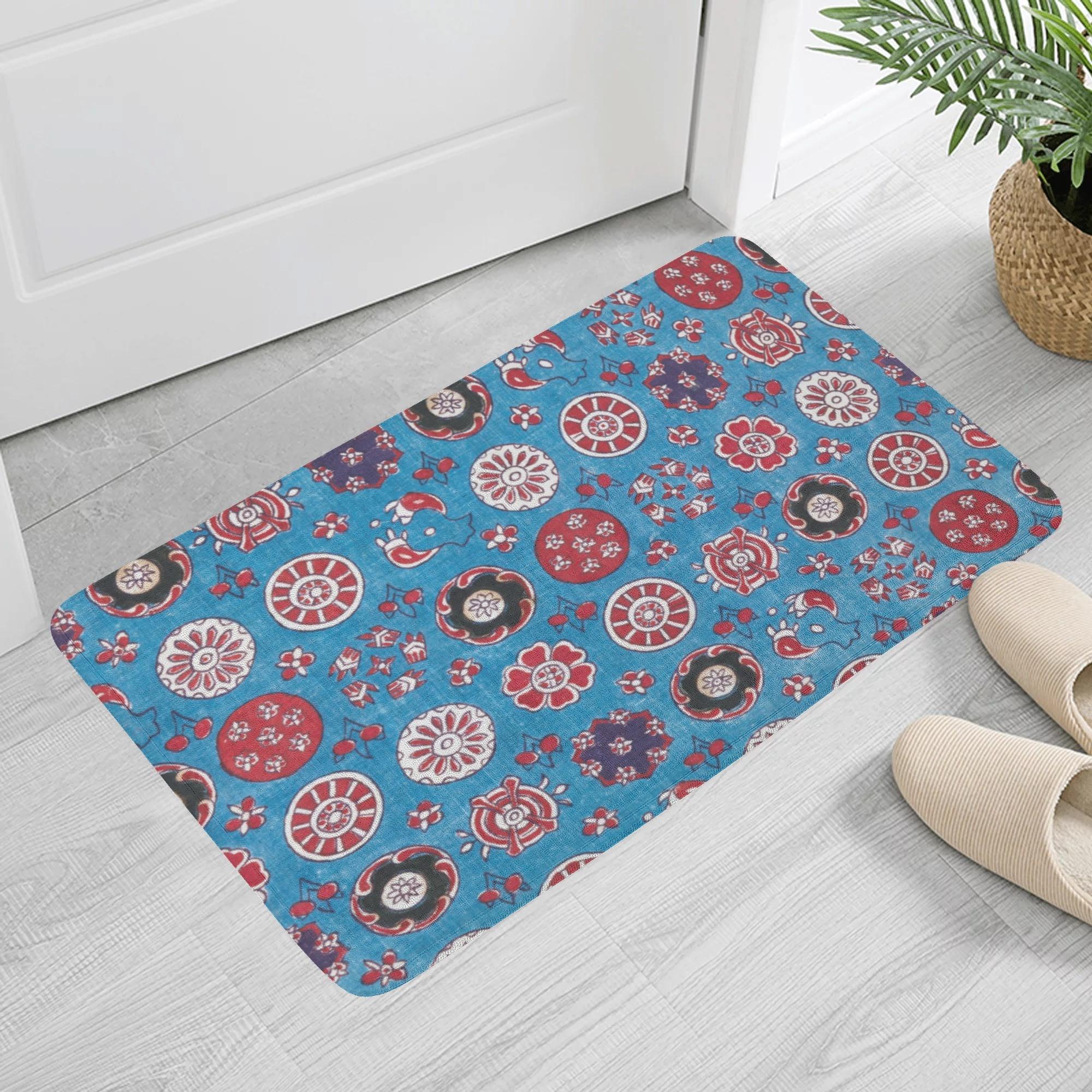 インド更紗の柄(ふんわりドアマット) ふんわりドアマット ユニセックス ホームデコレーション アート ..