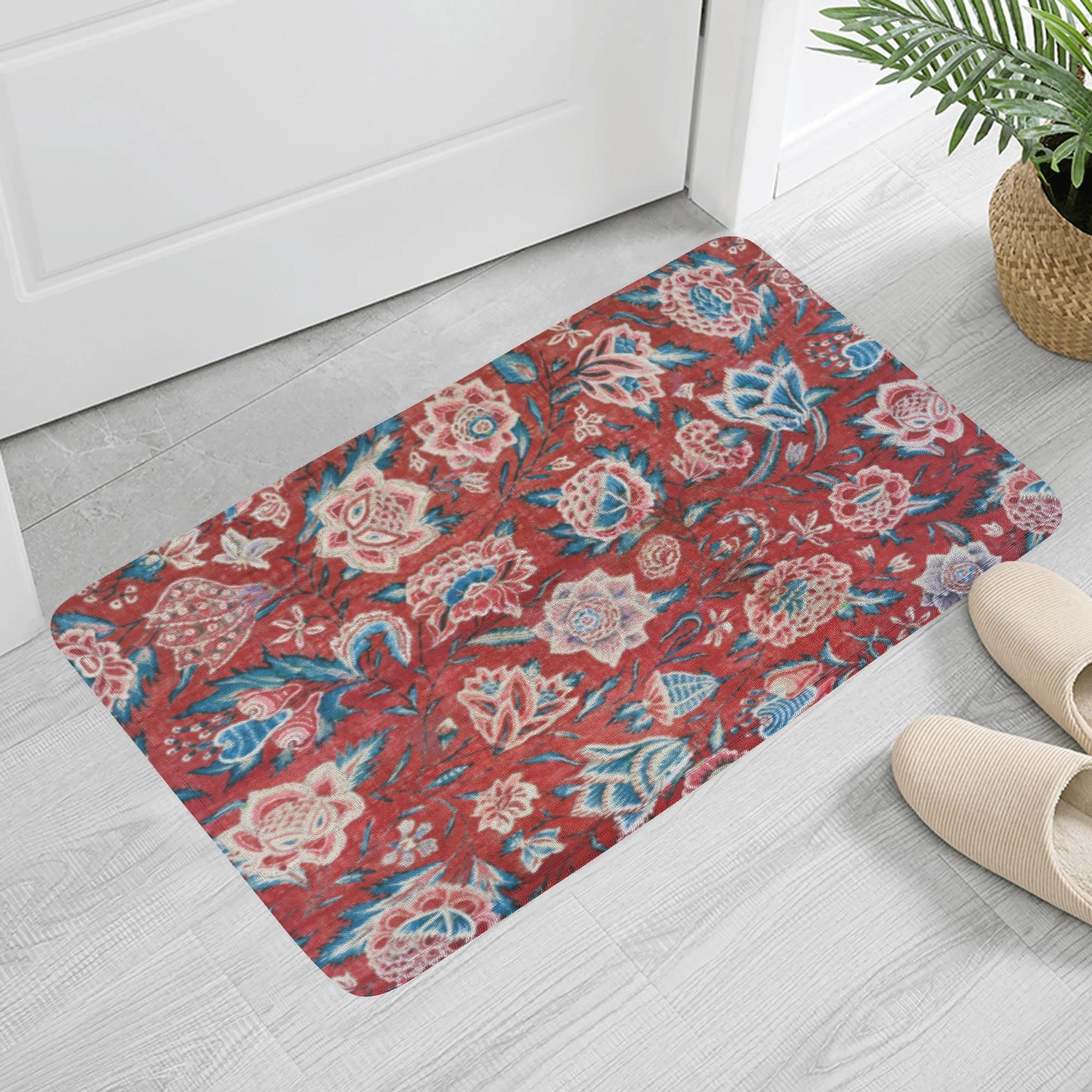 インド更紗の柄2(ふんわりドアマット) ふんわりドアマット ユニセックス ホームデコレーション アート ..