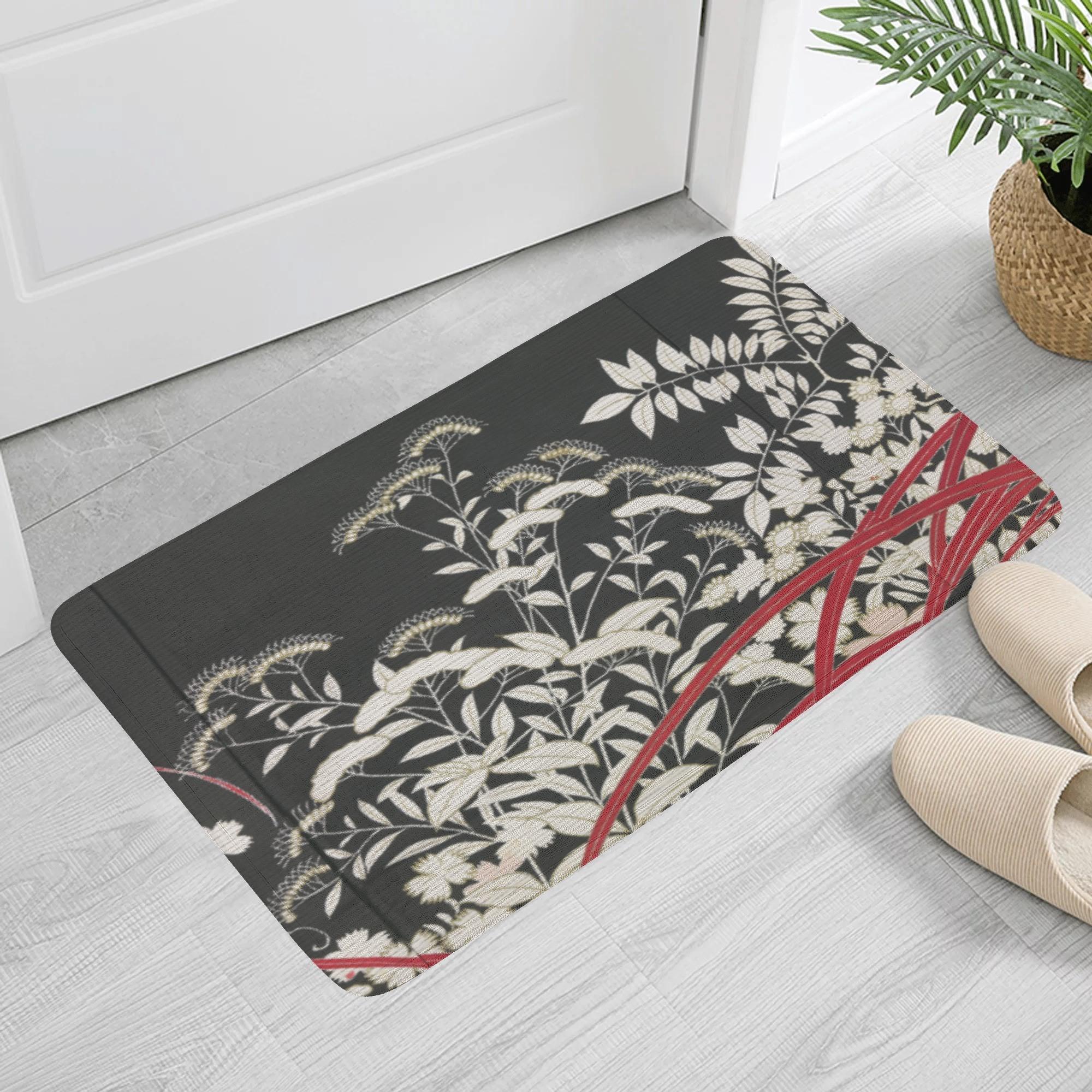 秋草の黒留袖(ふんわりドアマット) ふんわりドアマット ユニセックス ホームデコレーション 全て ボタ..