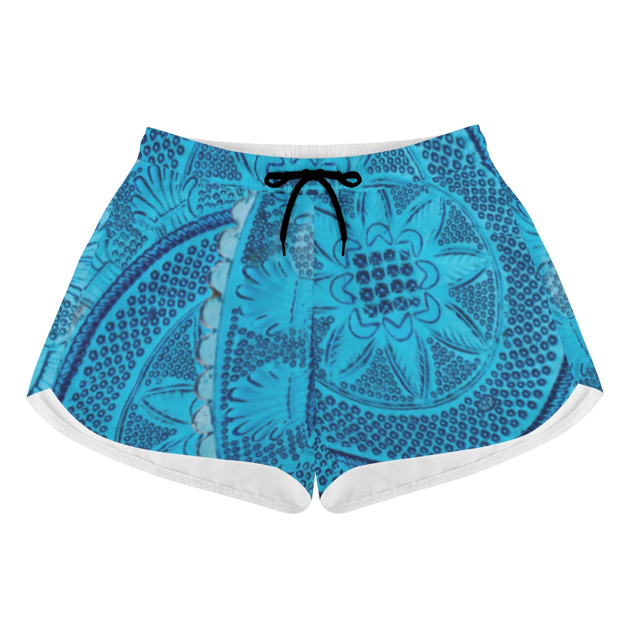 水色ガラスプレートのデザイン(レディースショートパンツ) レディースショートパンツ レディース アー..