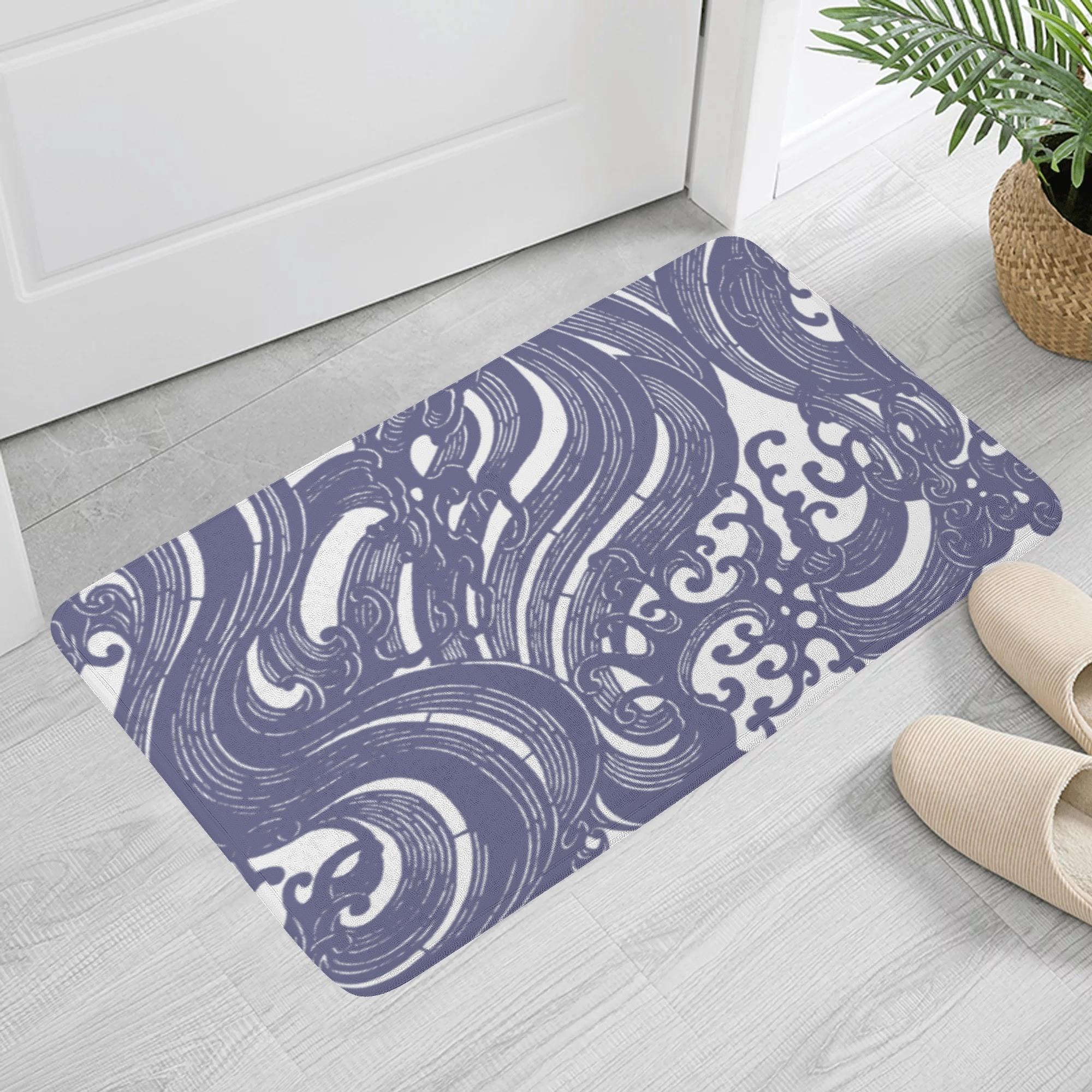 うねり(ふんわりドアマット) ふんわりドアマット ユニセックス ホームデコレーション アート 和風 和 ..
