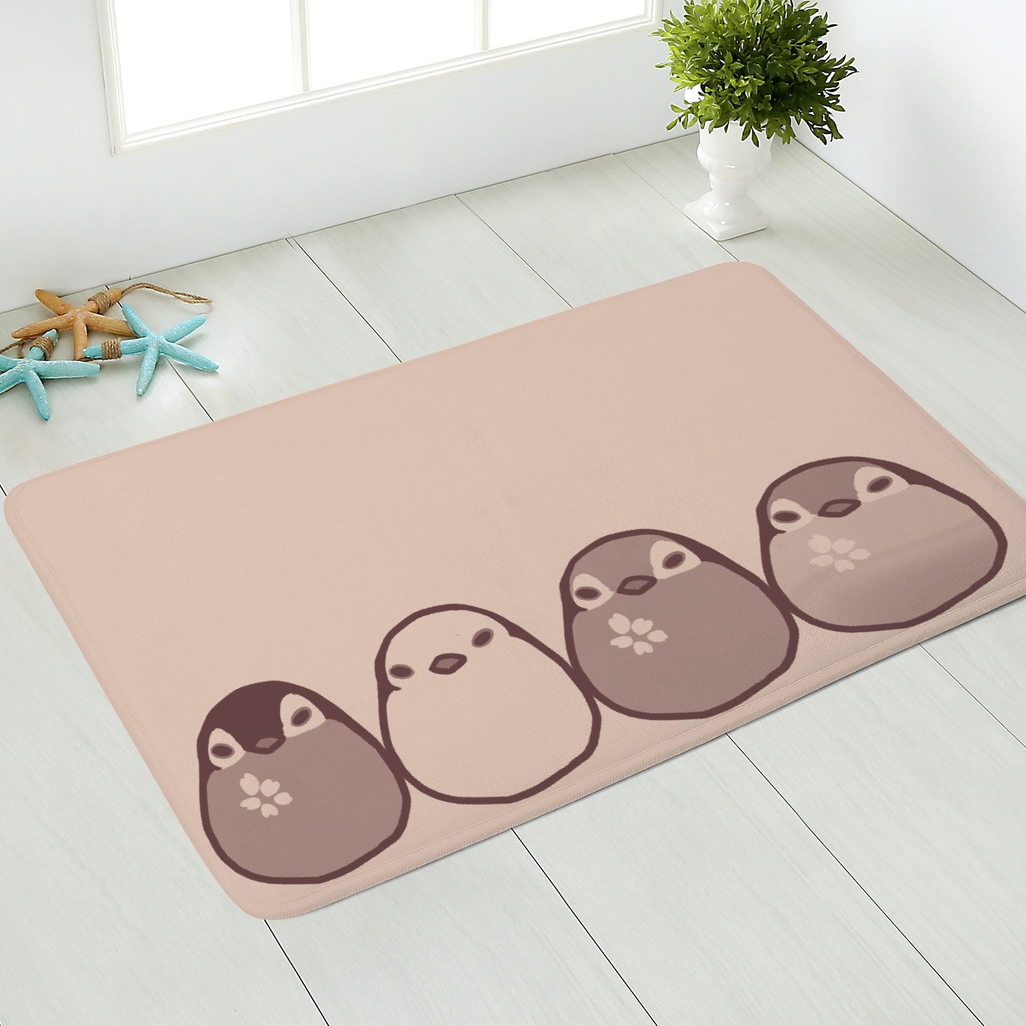 おこ文鳥(ドアマット) ふんわりドアマット ユニセックス ホームデコレーション キャラクター 文鳥 かわいい 樹 慧一 _ID018