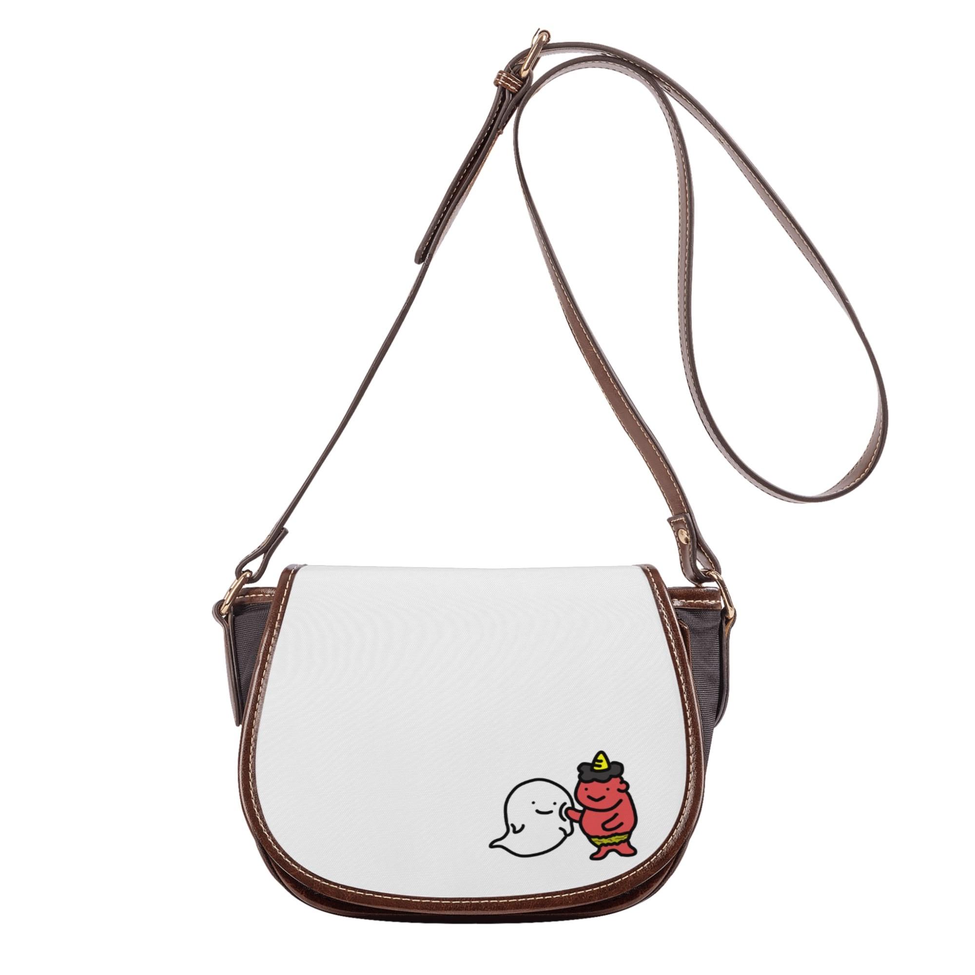 オニさんとおばけばけちゃん(サドルバッグ) サドルバッグ レディース バッグ 全て かわいい ゆるキャラ..