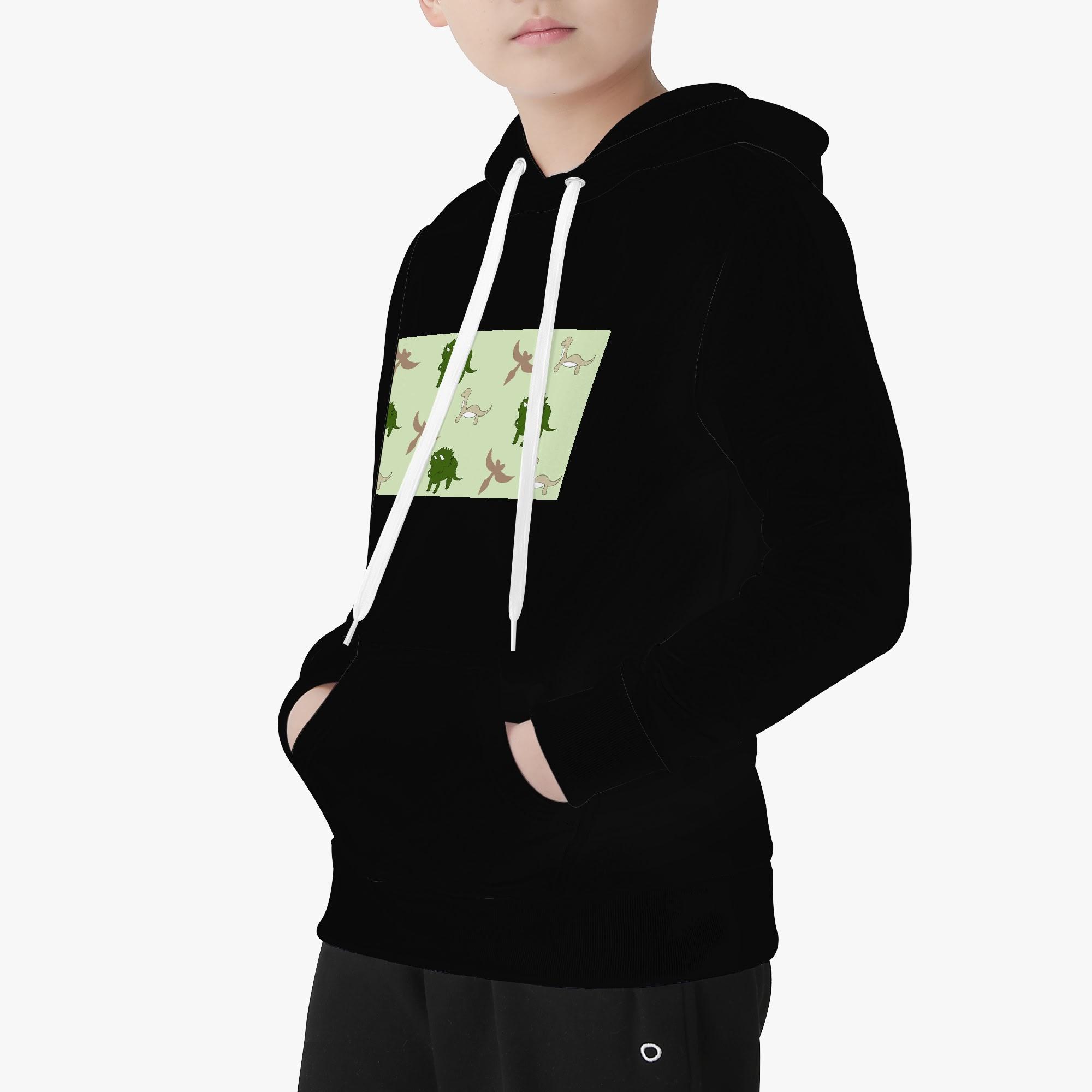 恐竜(キッズフードパーカー) キッズフードパーカー キッズ 動物 恐竜 松浦はれ _ID018